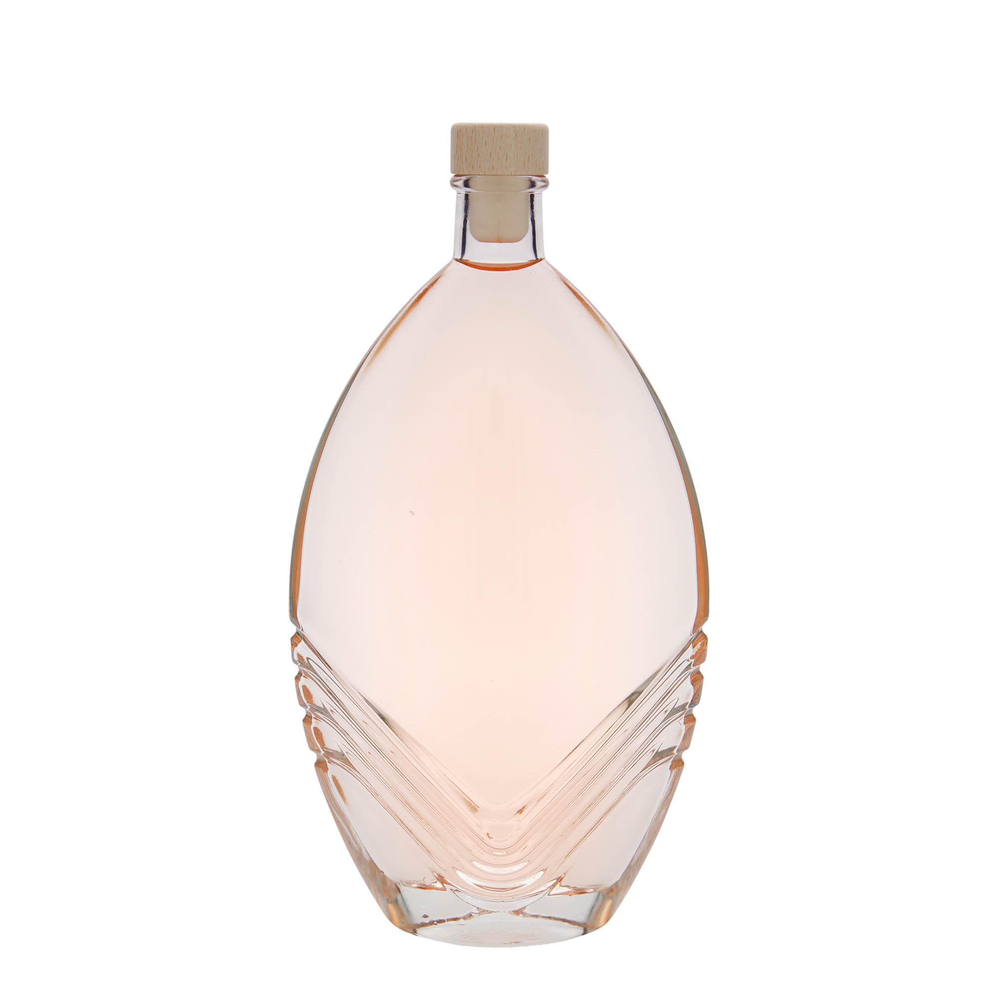 500 ml glasflaske 'Florence', oval, åbning: kork