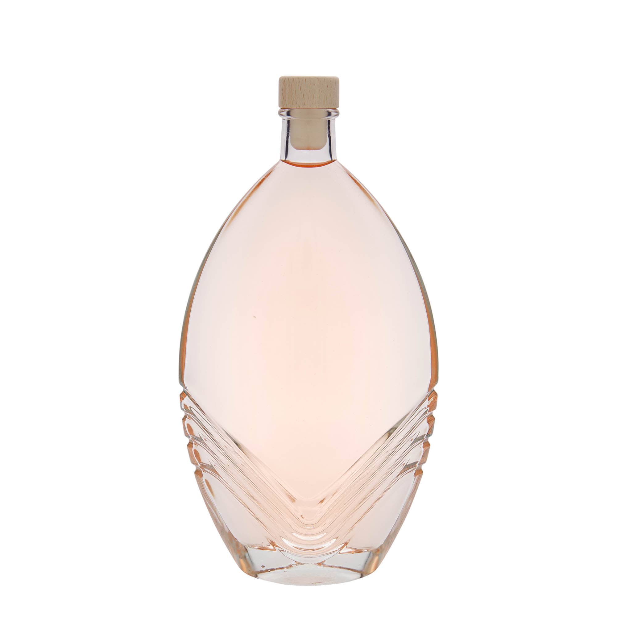 500 ml glasflaske »Florence«, oval, åbning: kork