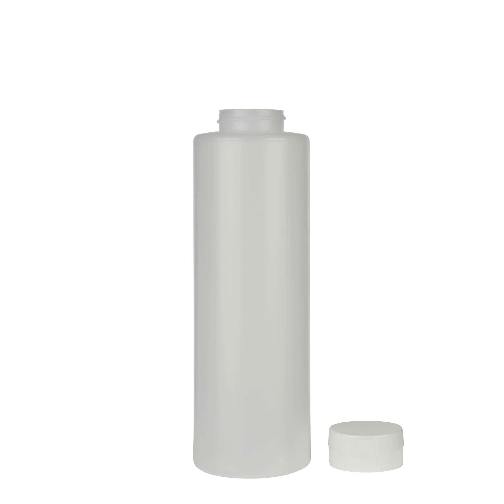 500 ml sovseflaske, LDPE-plast, natur, åbning: 38/400