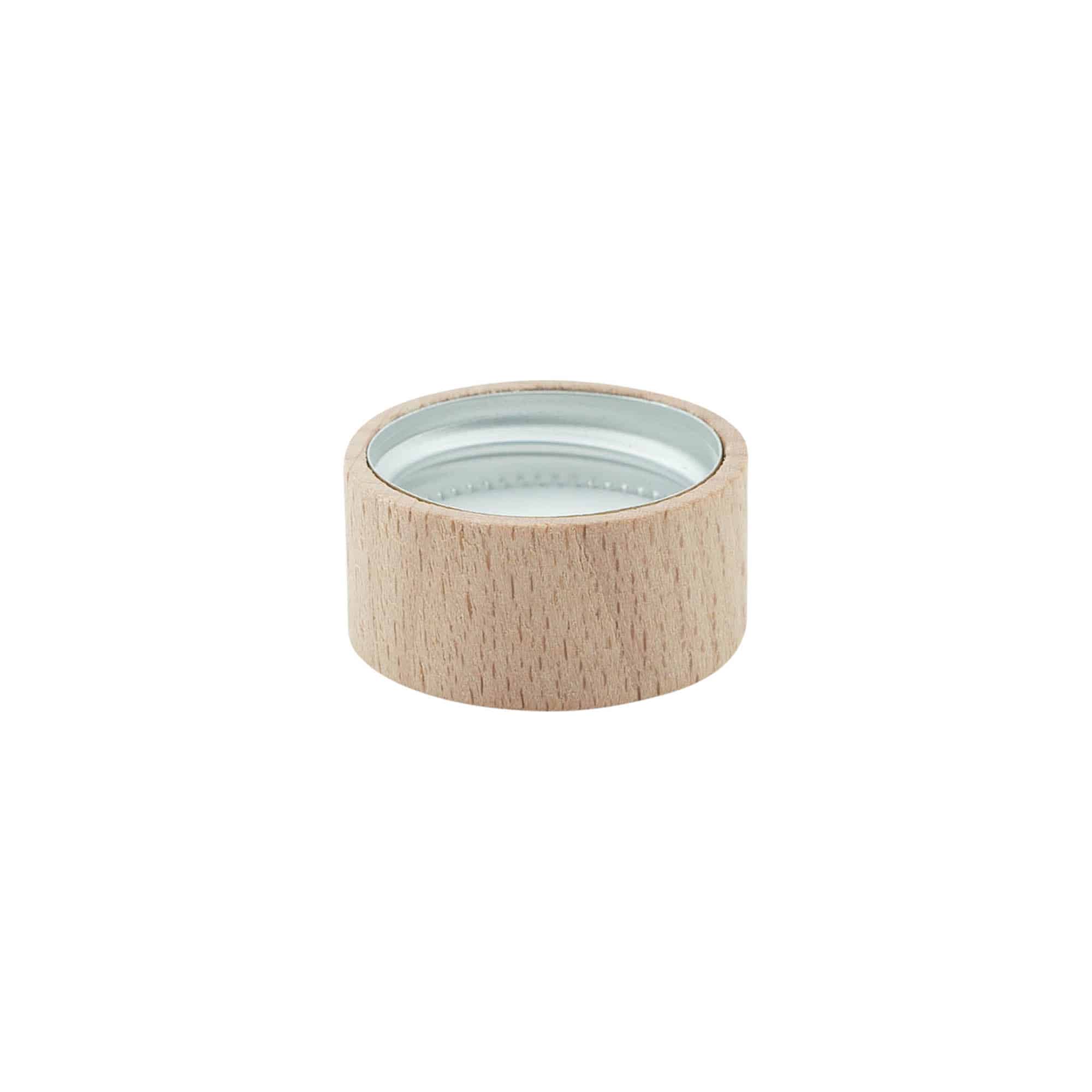 Skruelåg, træ, beige, til åbning: GPI 28/400