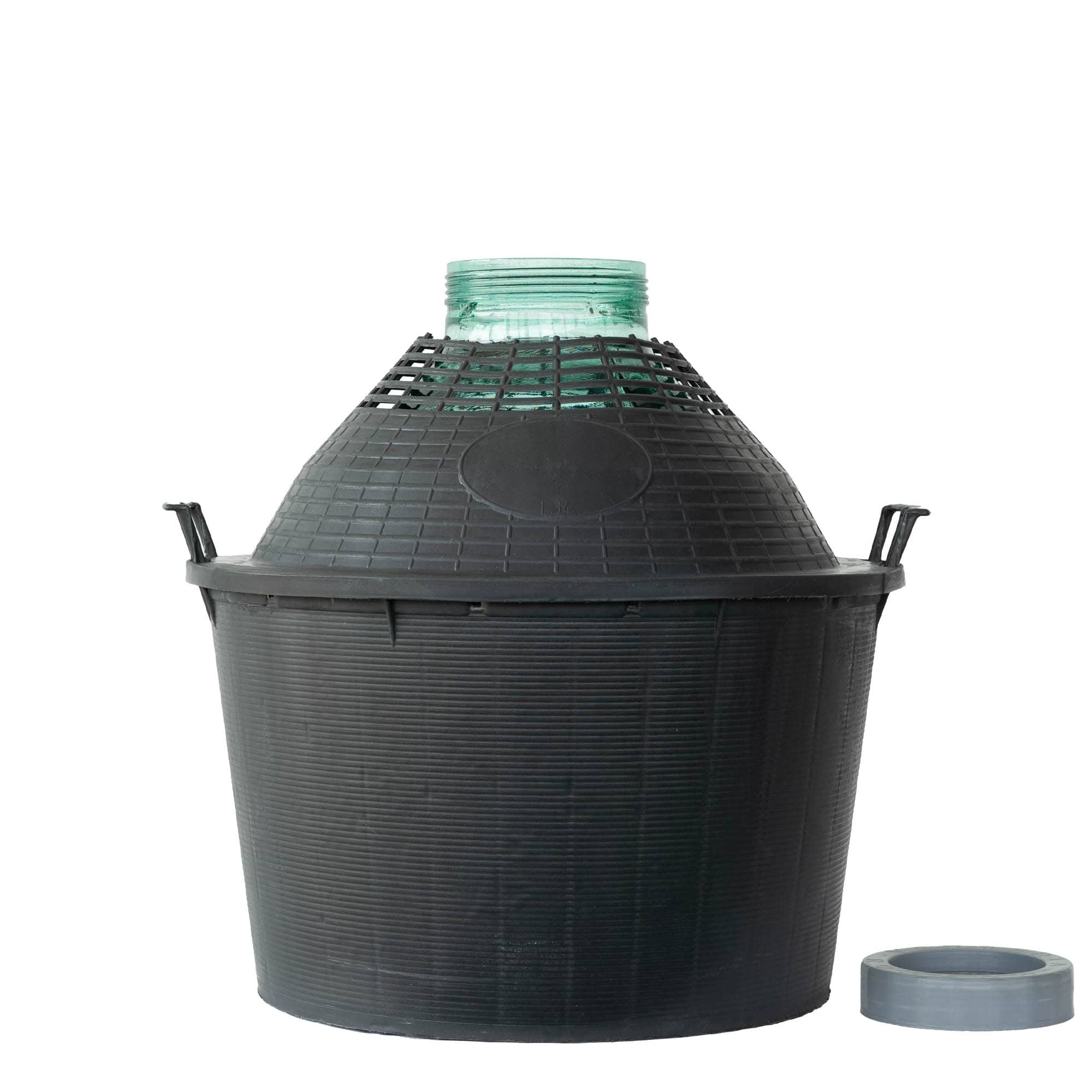 34 l ballonflaske med bred hals, glas, åbning: skrueprop