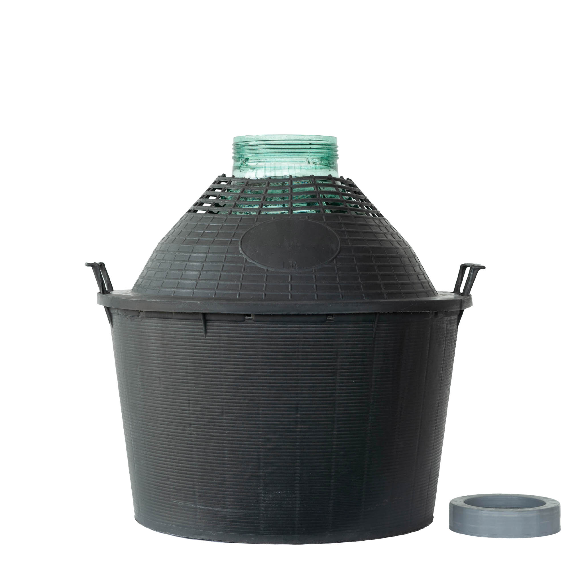 34 l ballonflaske med bred hals, glas, åbning: skrueprop
