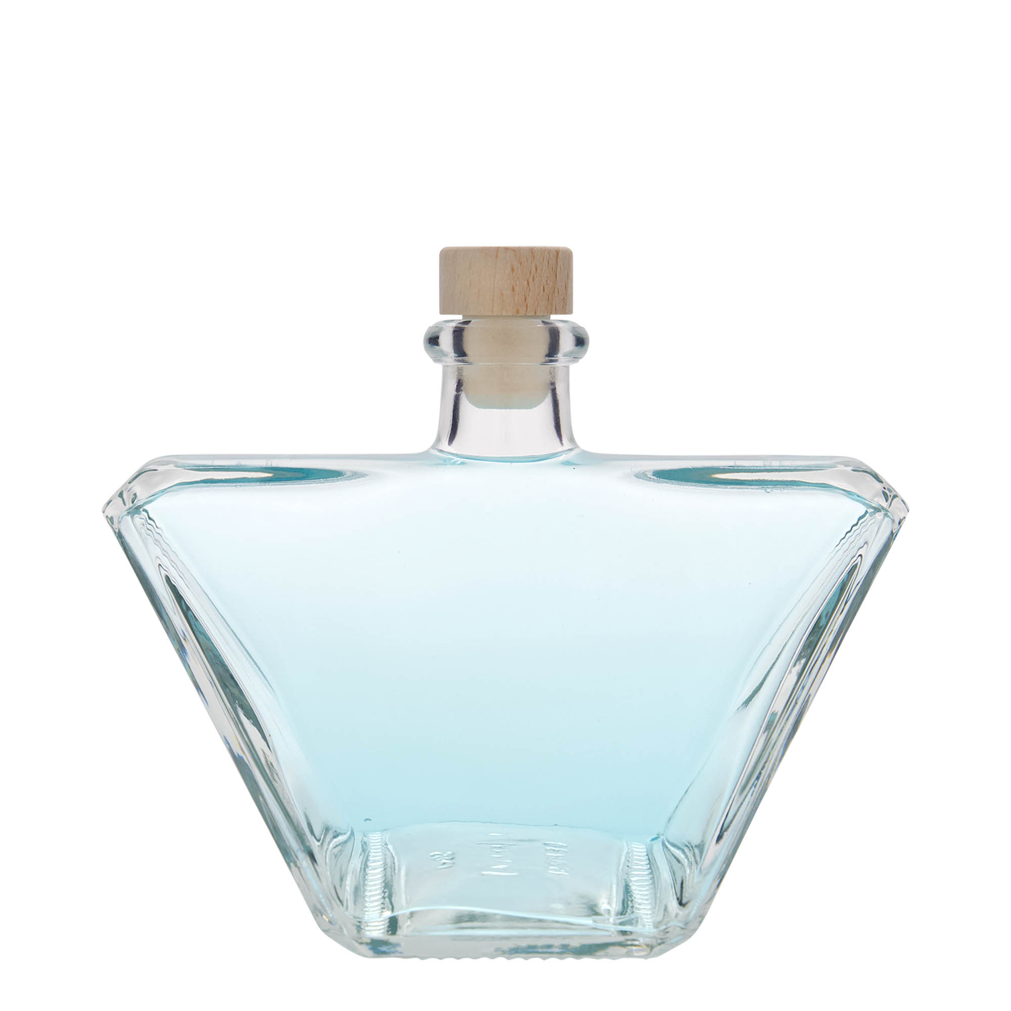 500 ml glasflaske 'Charly', rektangulær, åbning: kork