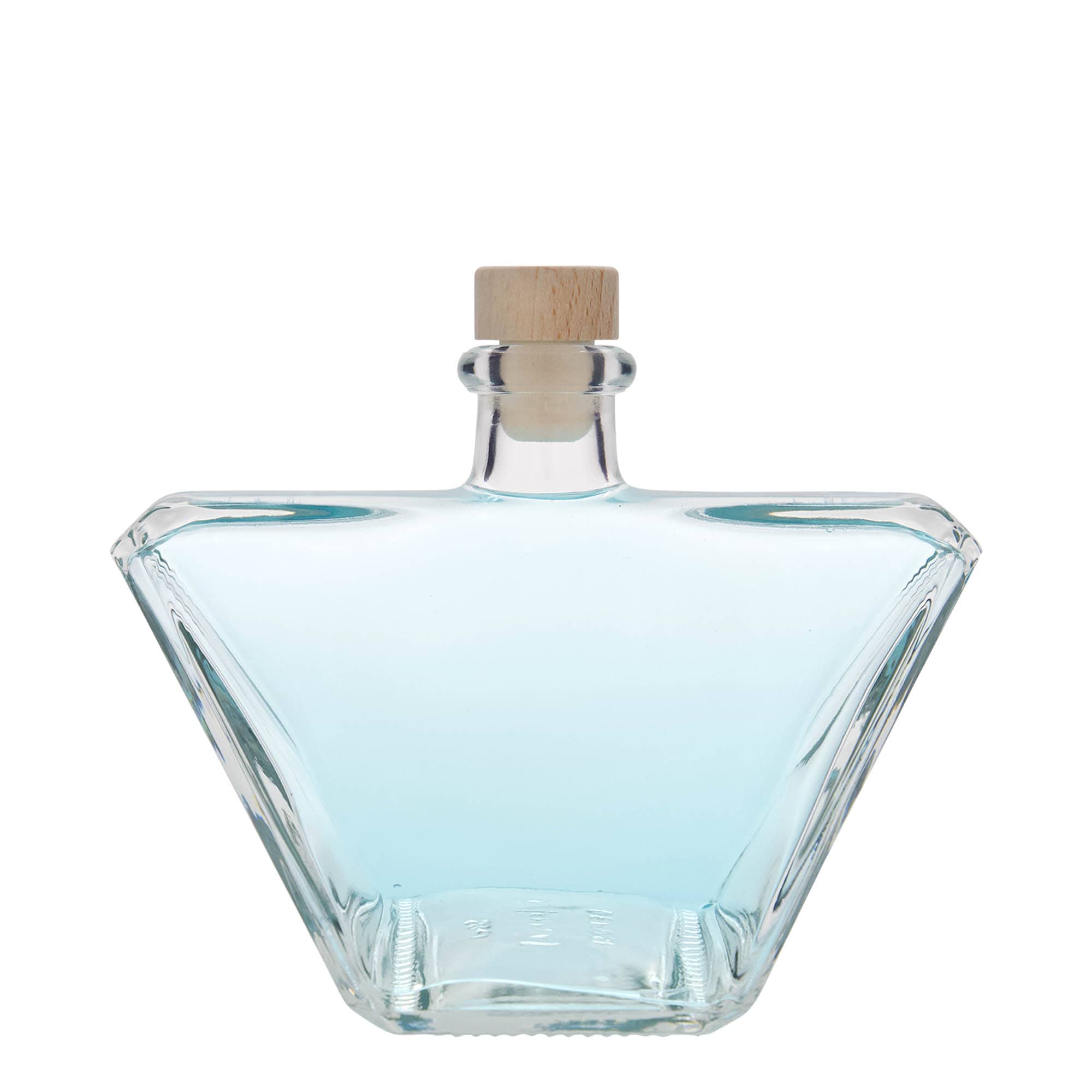 500 ml glasflaske 'Charly', rektangulær, åbning: kork