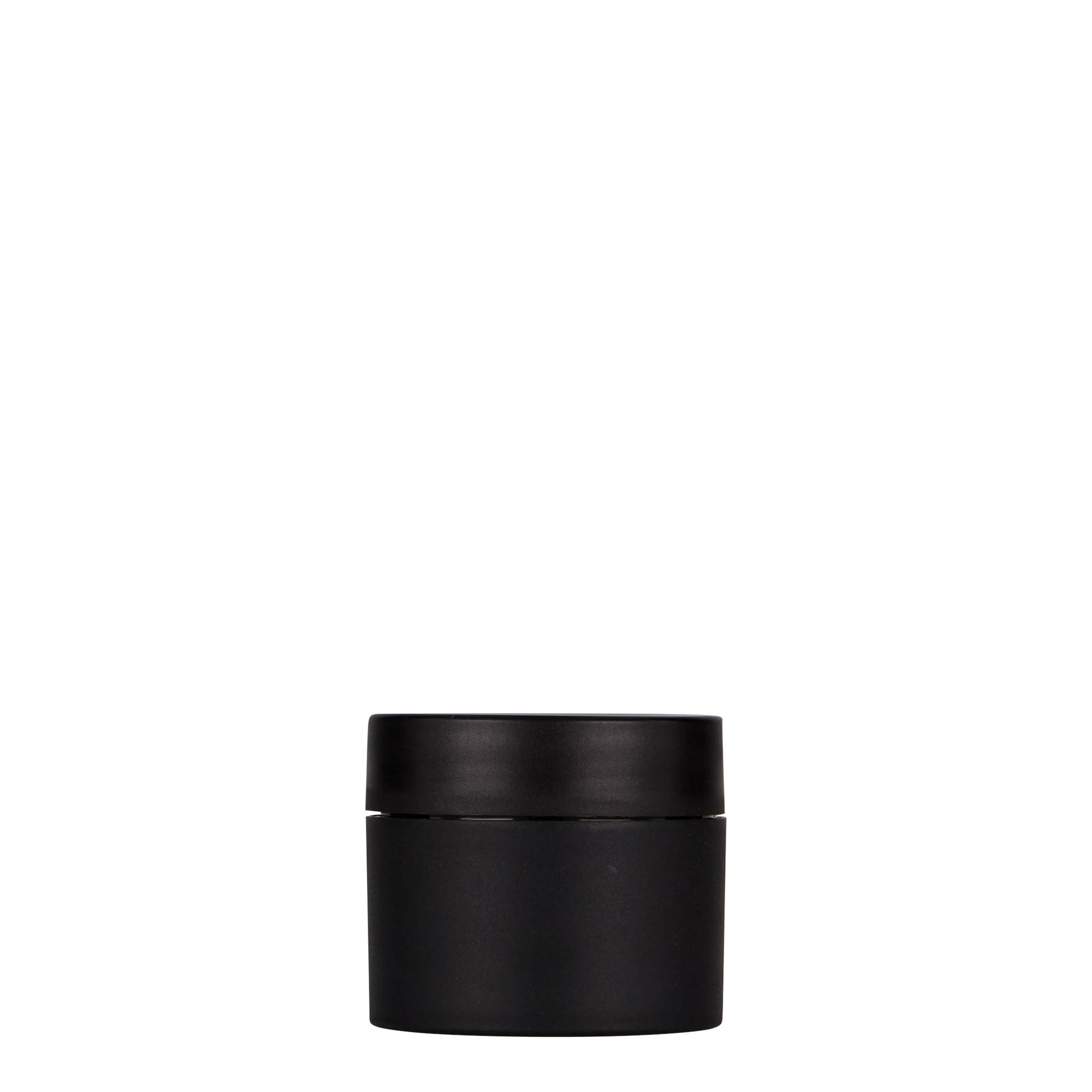 30 ml plastikdåse 'Antonella', PP, sort, åbning: skruelåg 30 ml plastikdåse 'Antonella', PP, sort, åbning: skruelåg