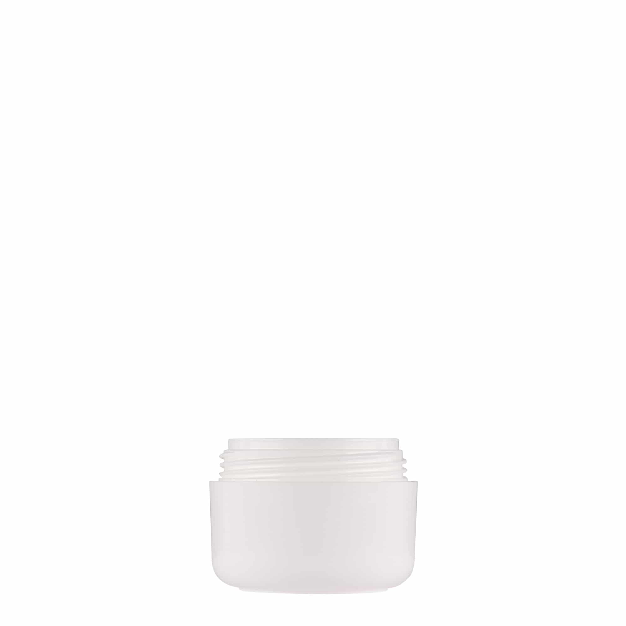 15 ml plastikdåse »Bianca«, PP, hvid, åbning: skruelåg
