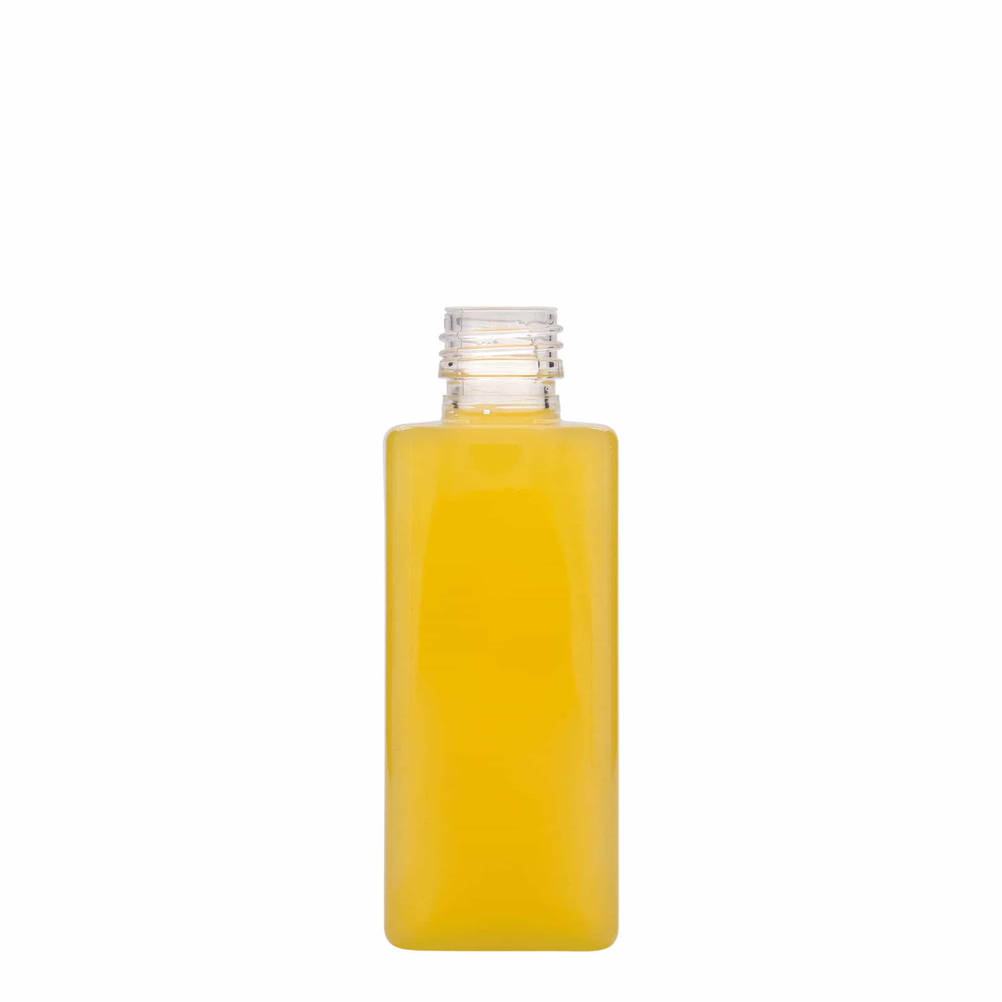 250 ml PET-flaske 'Karl', firkantet, plastik, åbning: PP 28