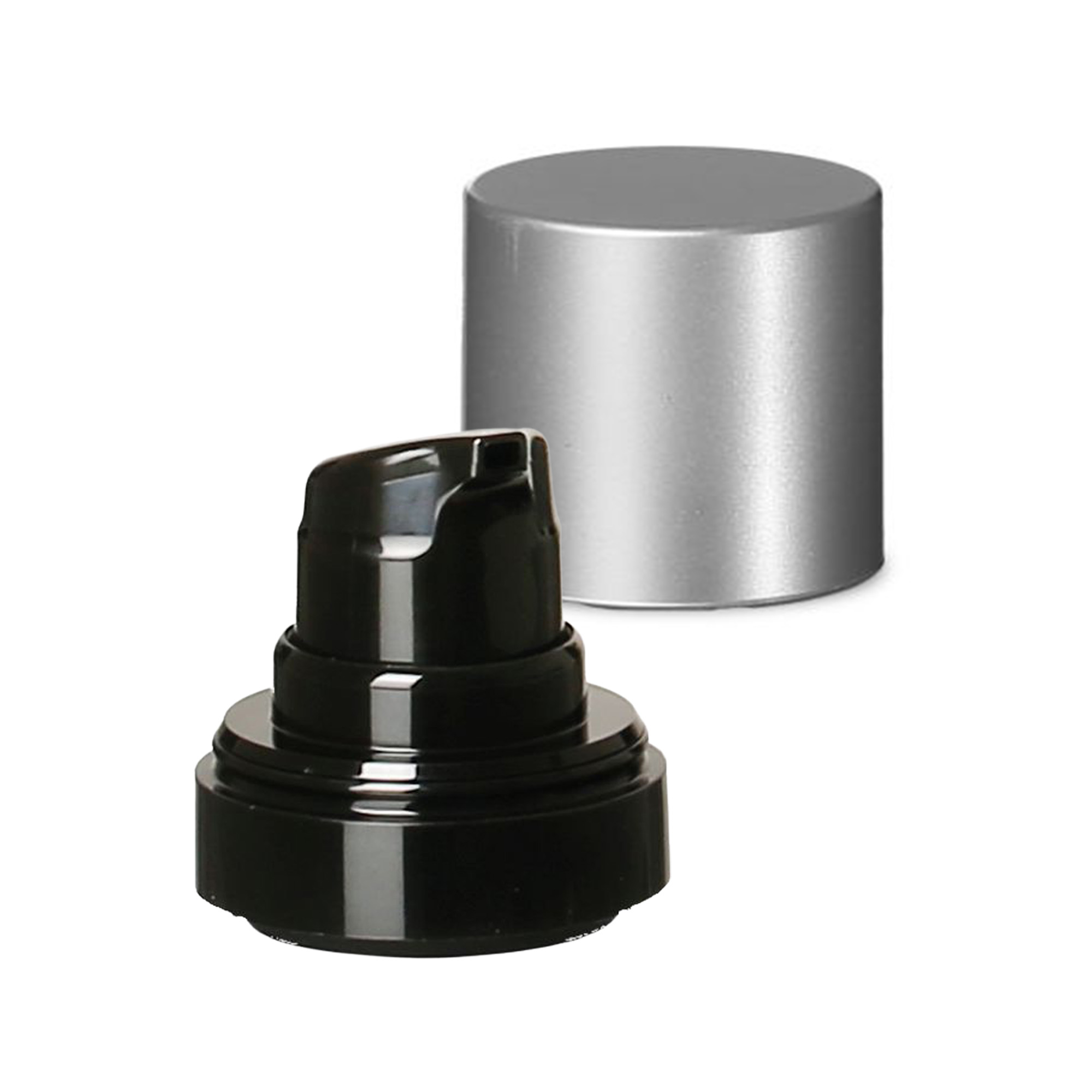 Airless dispenser pumpehoved 'Micro', PP-plast, sort