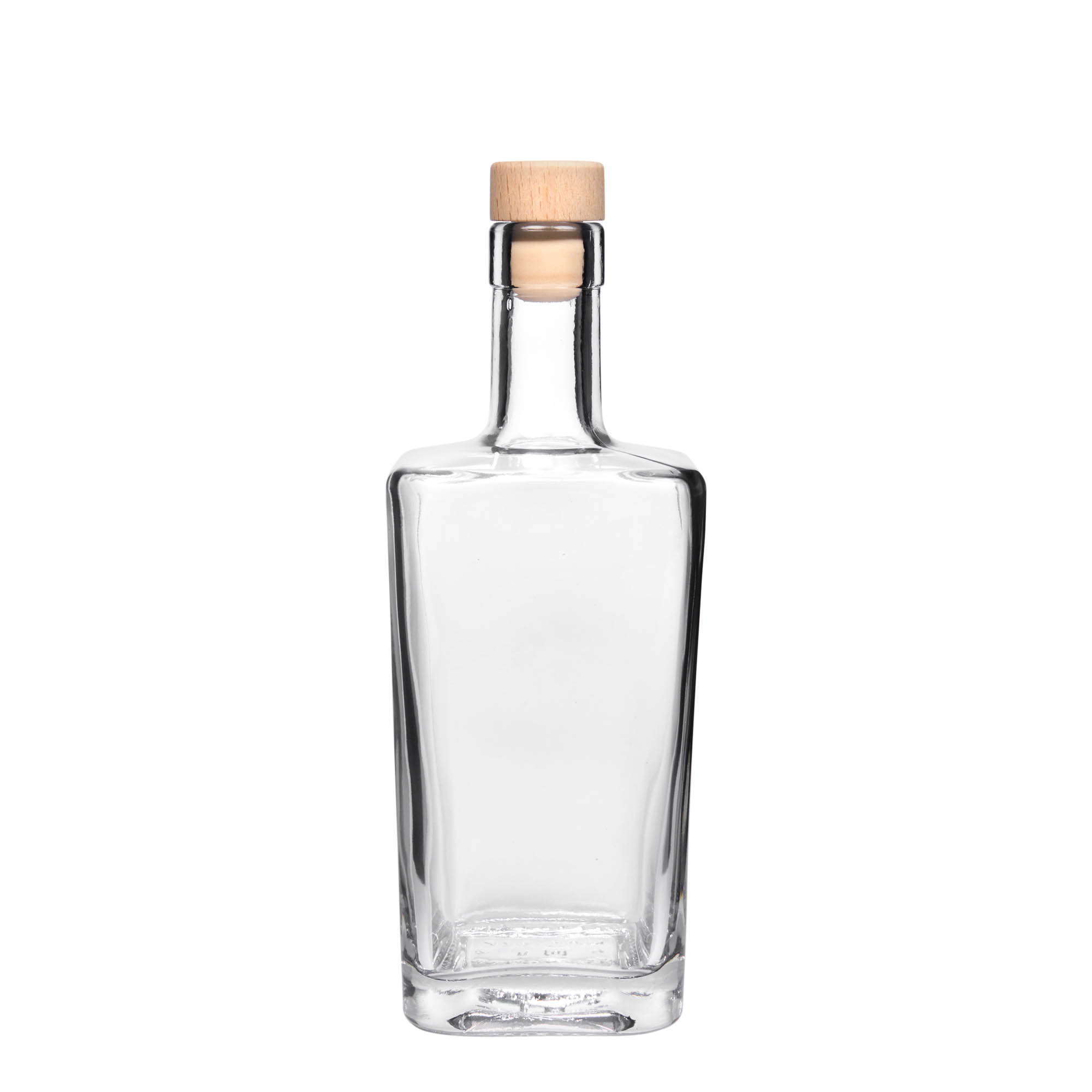 500 ml glasflaske »Noel«, firkantet, åbning: kork