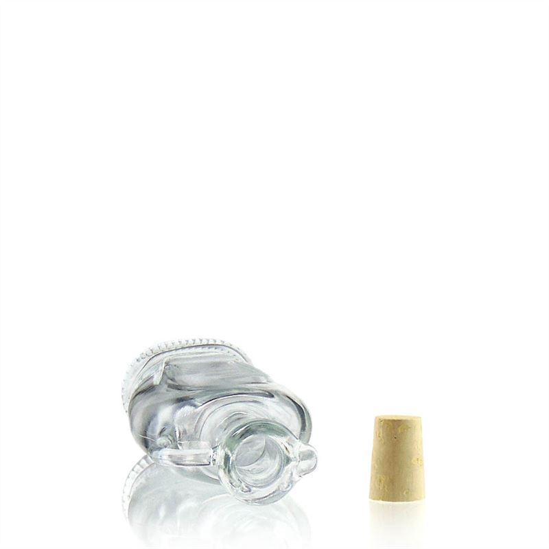 250 ml glasflaske 'Eleganta', oval, åbning: kork