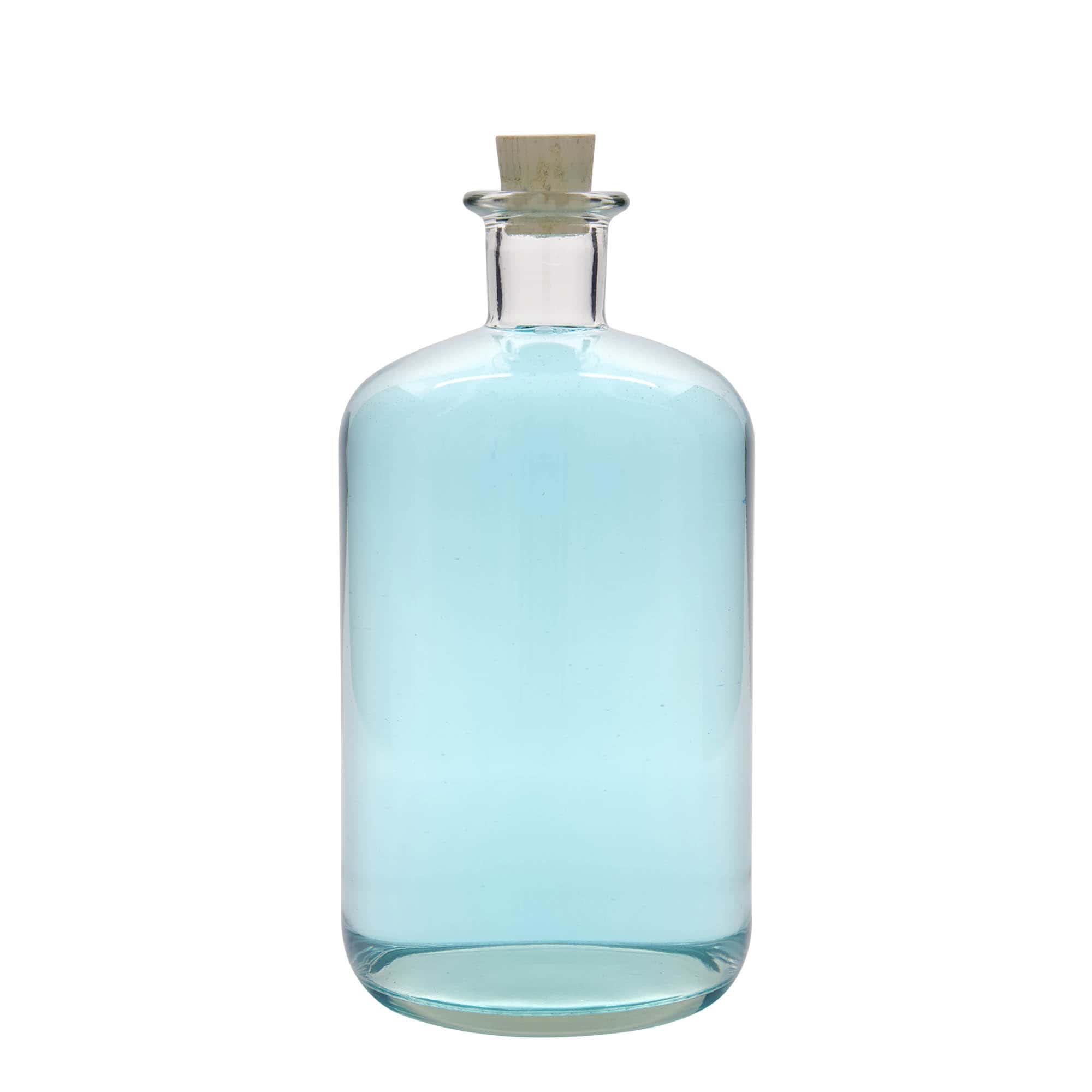 1.500 ml glasflaske apoteker, åbning: Kork
