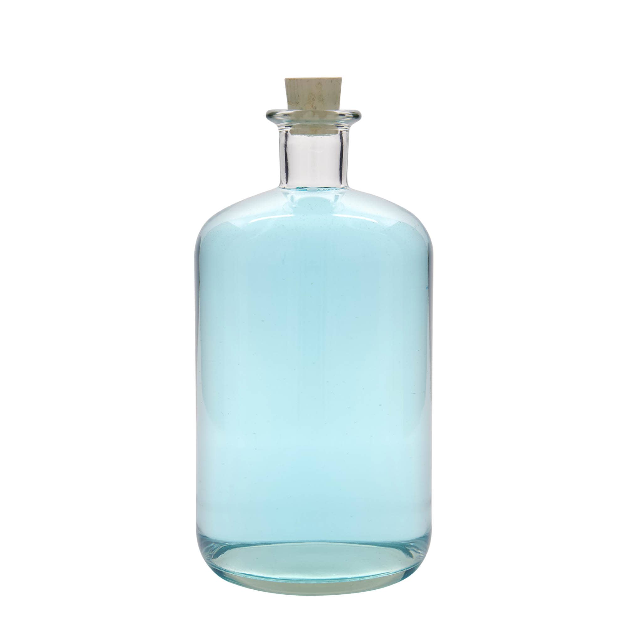 1.500 ml glasflaske apoteker, åbning: kork