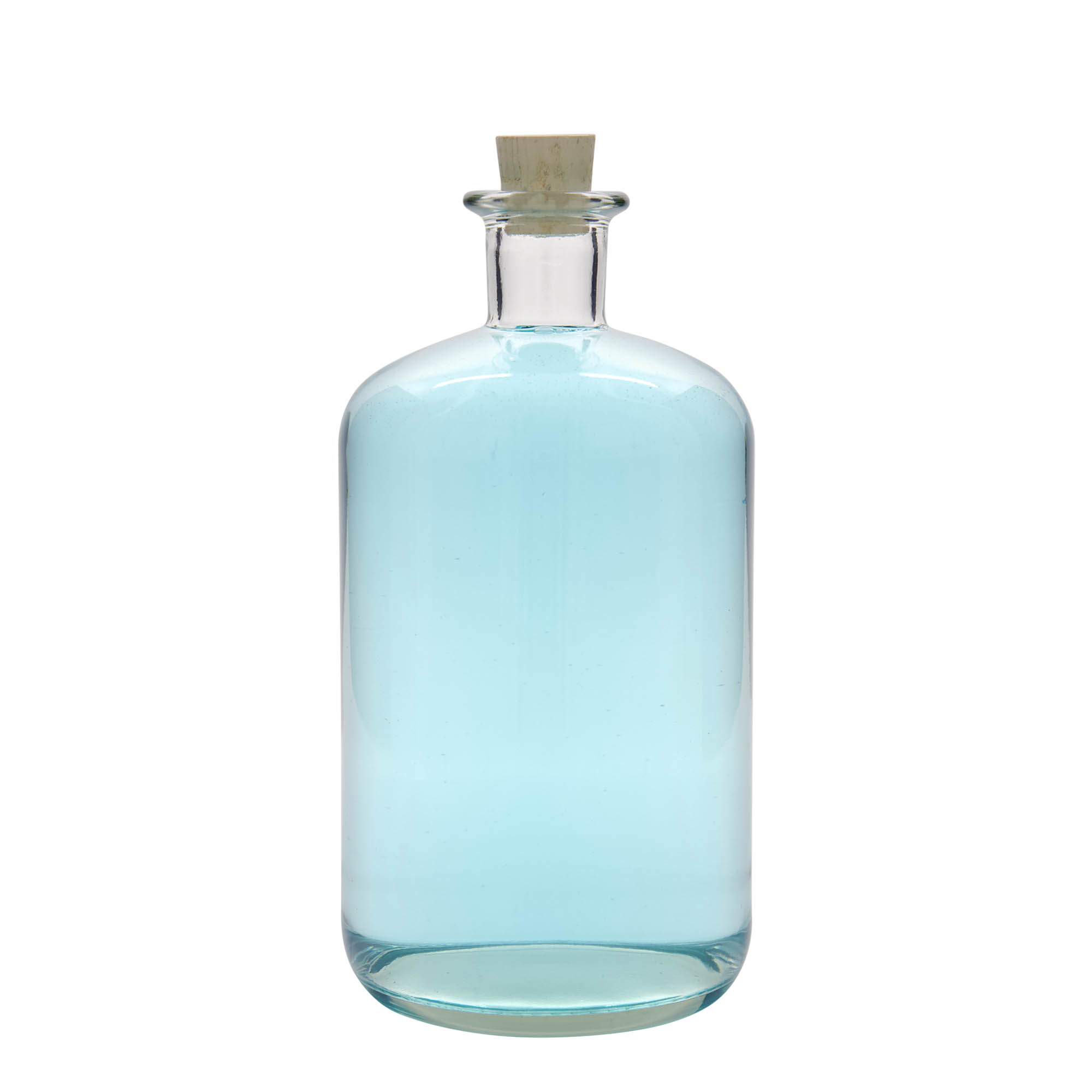 1.500 ml glasflaske apoteker, åbning: kork