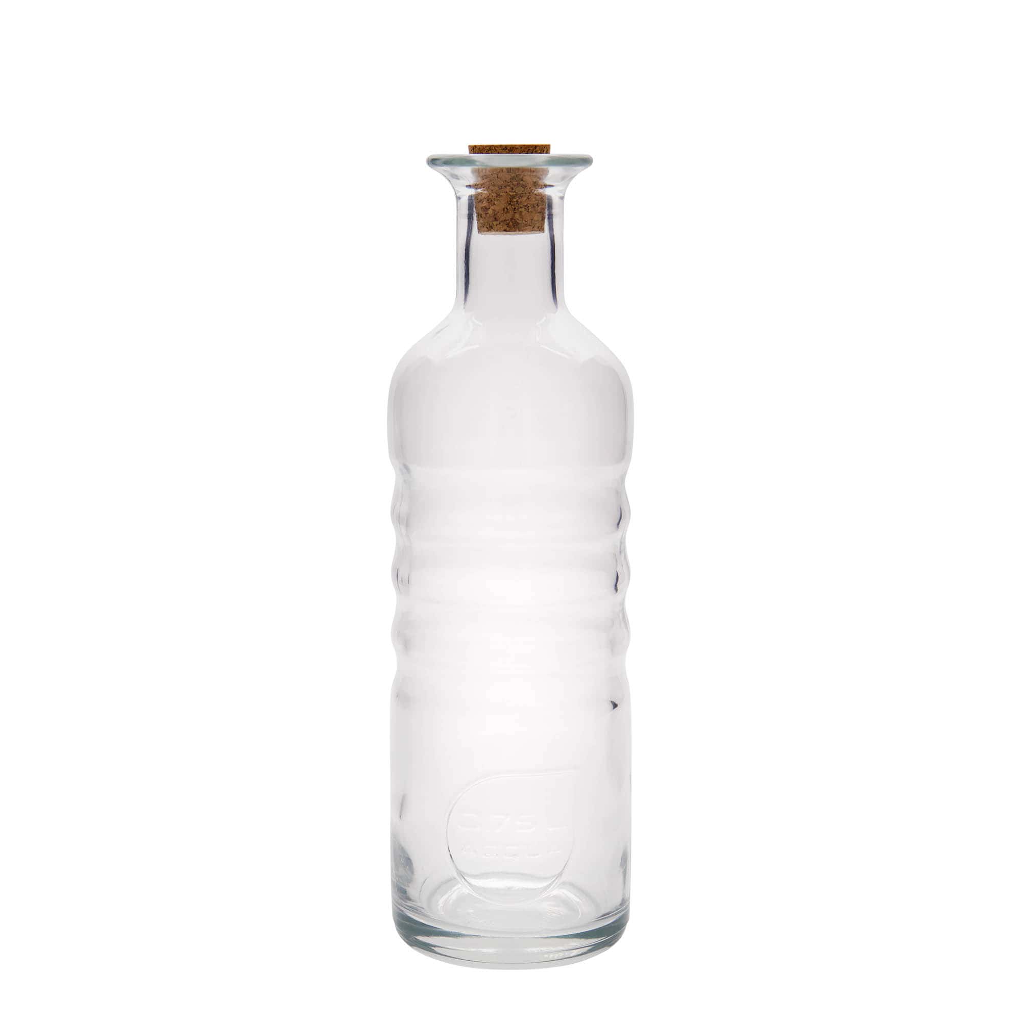 750 ml glasflaske »Optima Acqua«, åbning: kork