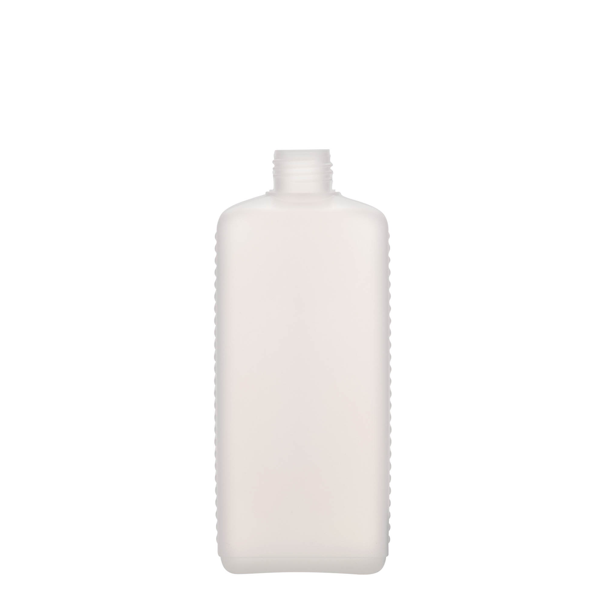 500 ml dunke, rektangulær, HDPE-plast, natur, åbning: DIN 25 EPE