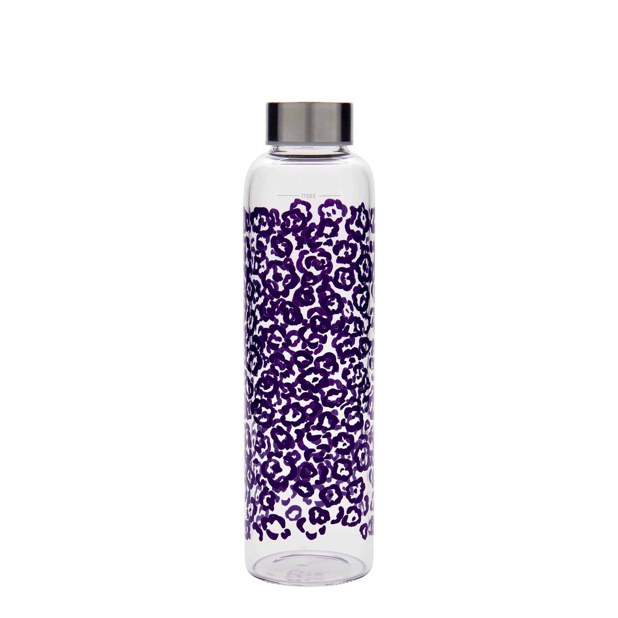 500 ml drikkeflaske 'Perseus - Lilla blomster', åbning: skruelåg