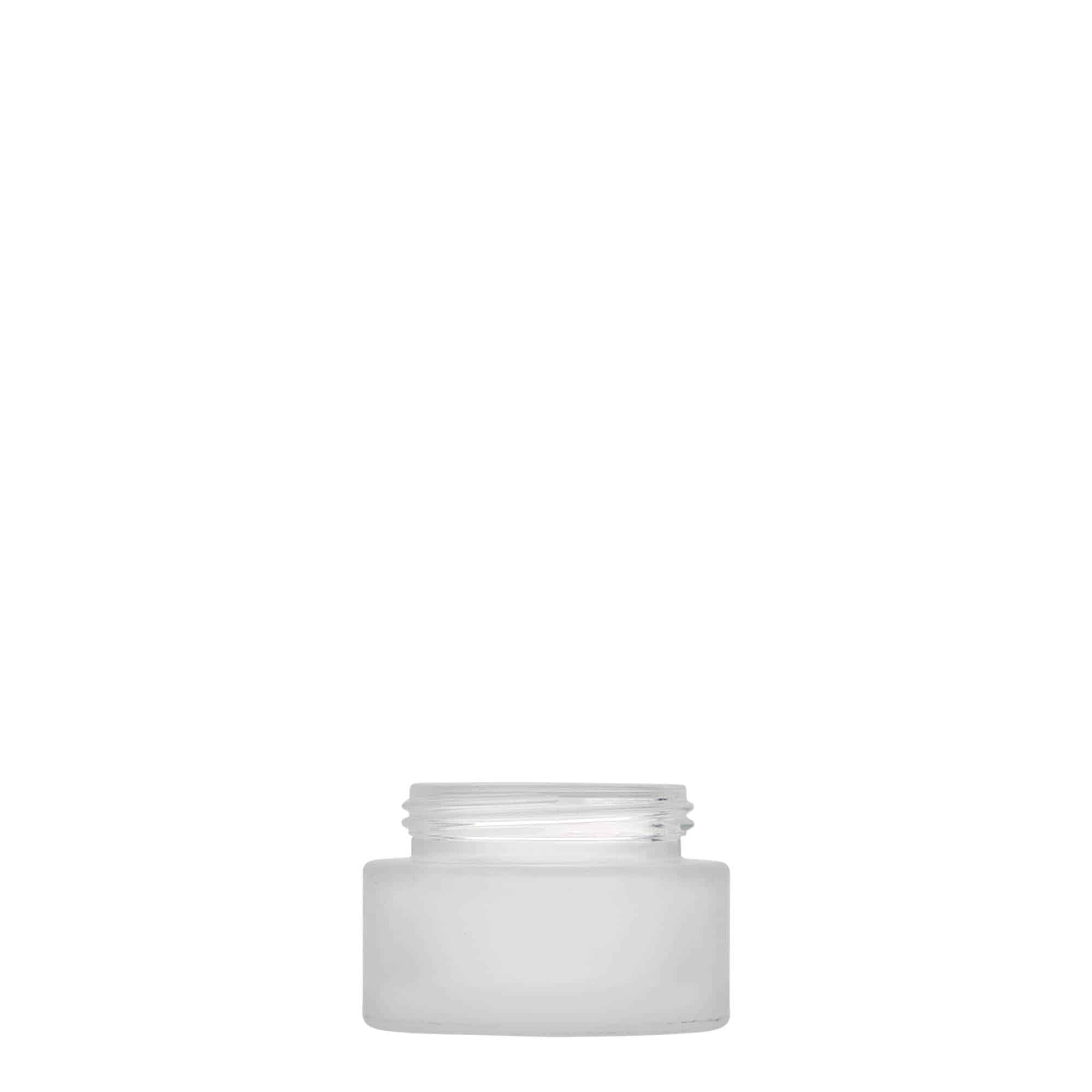 15 ml krukke 'Platin Edition', glas, frostet, åbning: skruelåg