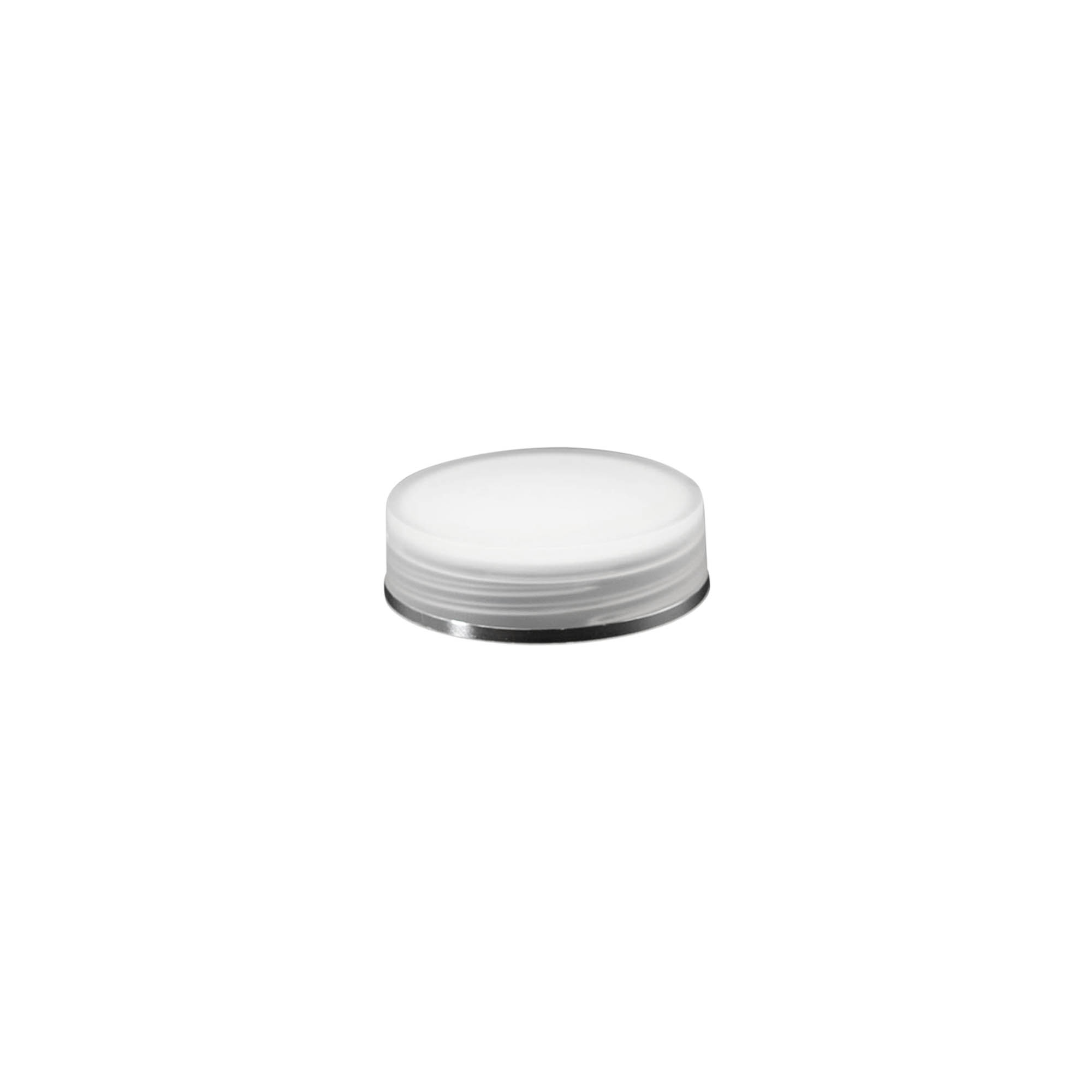 Skruelåg 'Clear/Platin Edition', PP-plast, hvid, til åbning: 40/2P Skruelåg 'Clear/Platin Edition', PP-plast, hvid, til åbning: 40/2P