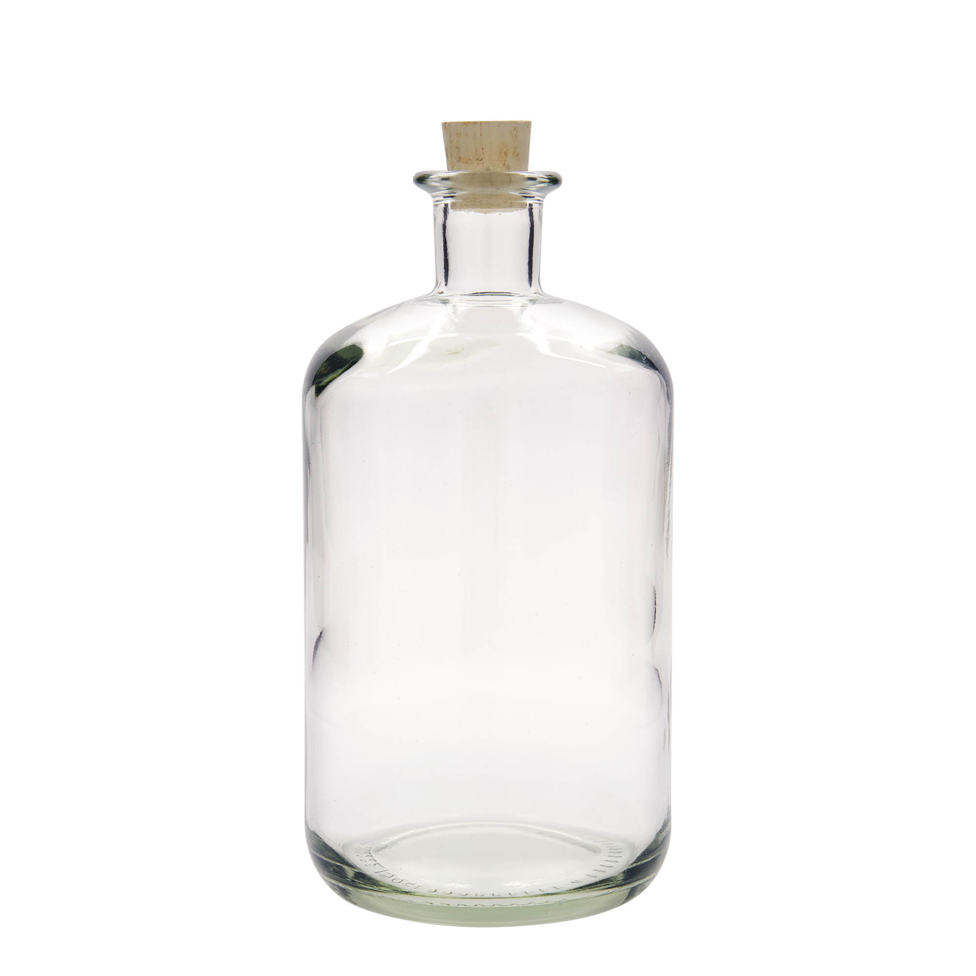 1.500 ml glasflaske apoteker, åbning: kork
