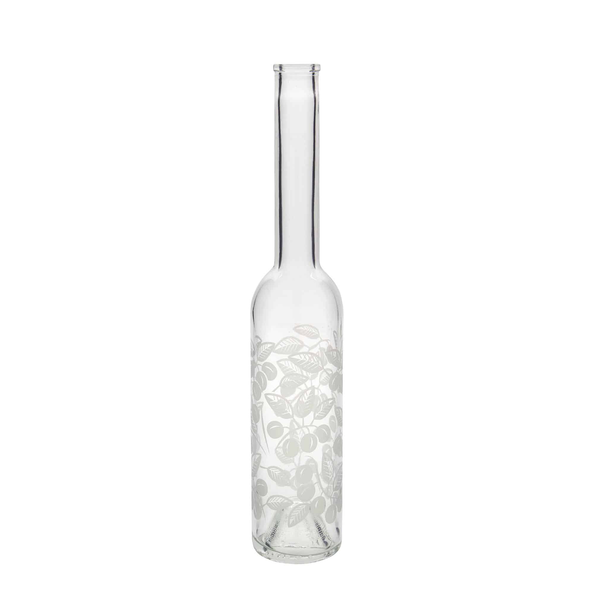 350 ml glasflaske 'Opera', motiv: Mirabeller, åbning: Kork 350 ml glasflaske 'Opera', motiv: Mirabeller, åbning: Kork