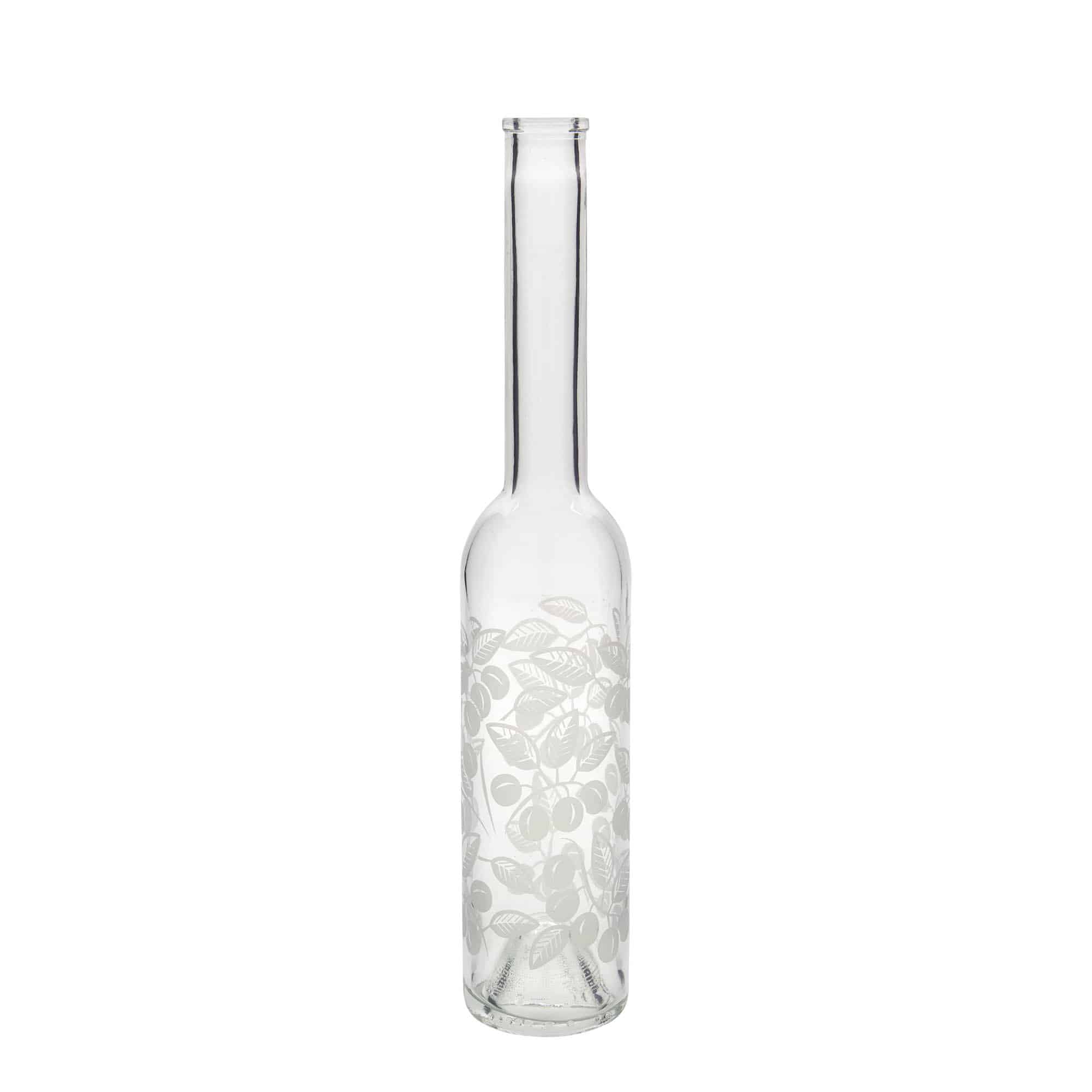 350 ml glasflaske 'Opera', motiv: Mirabeller, munding: kork