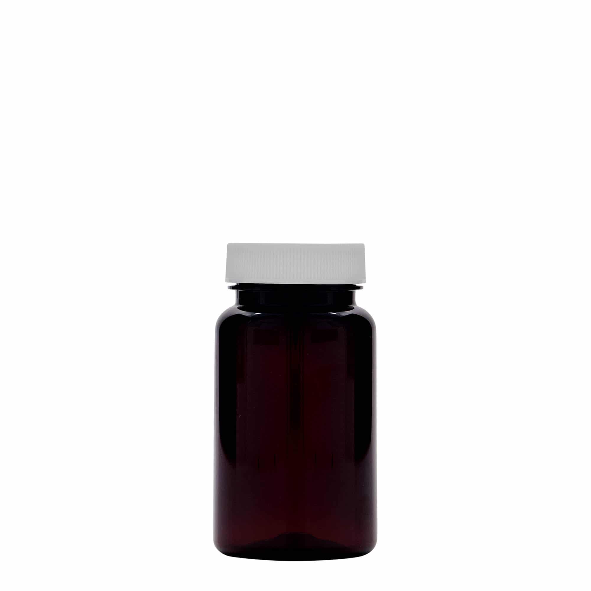 100 ml PET-packer, plast, brun, åbning: GPI 38/400