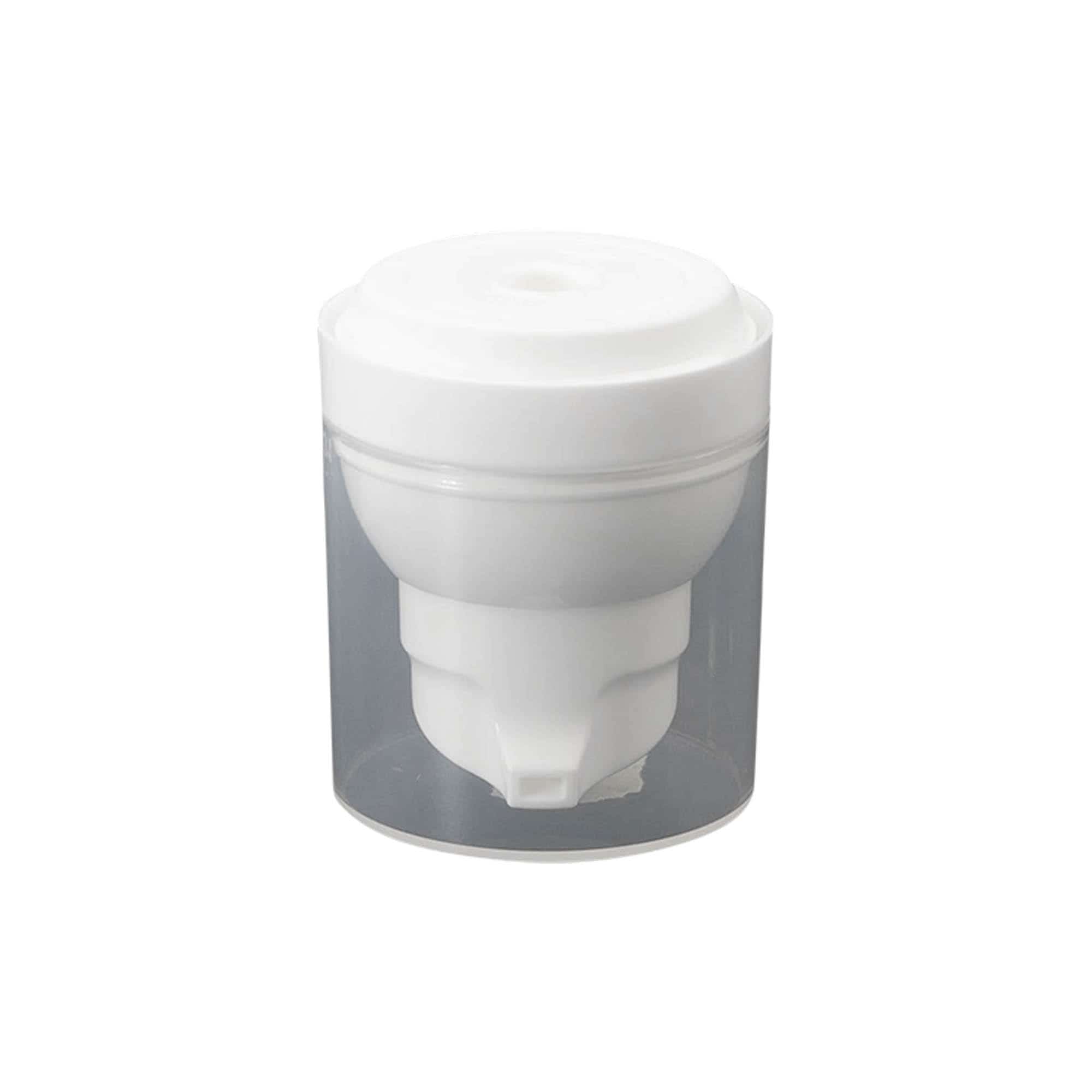 Airless dispenser pumpehoved 'Mezzo', PP-plast, hvid