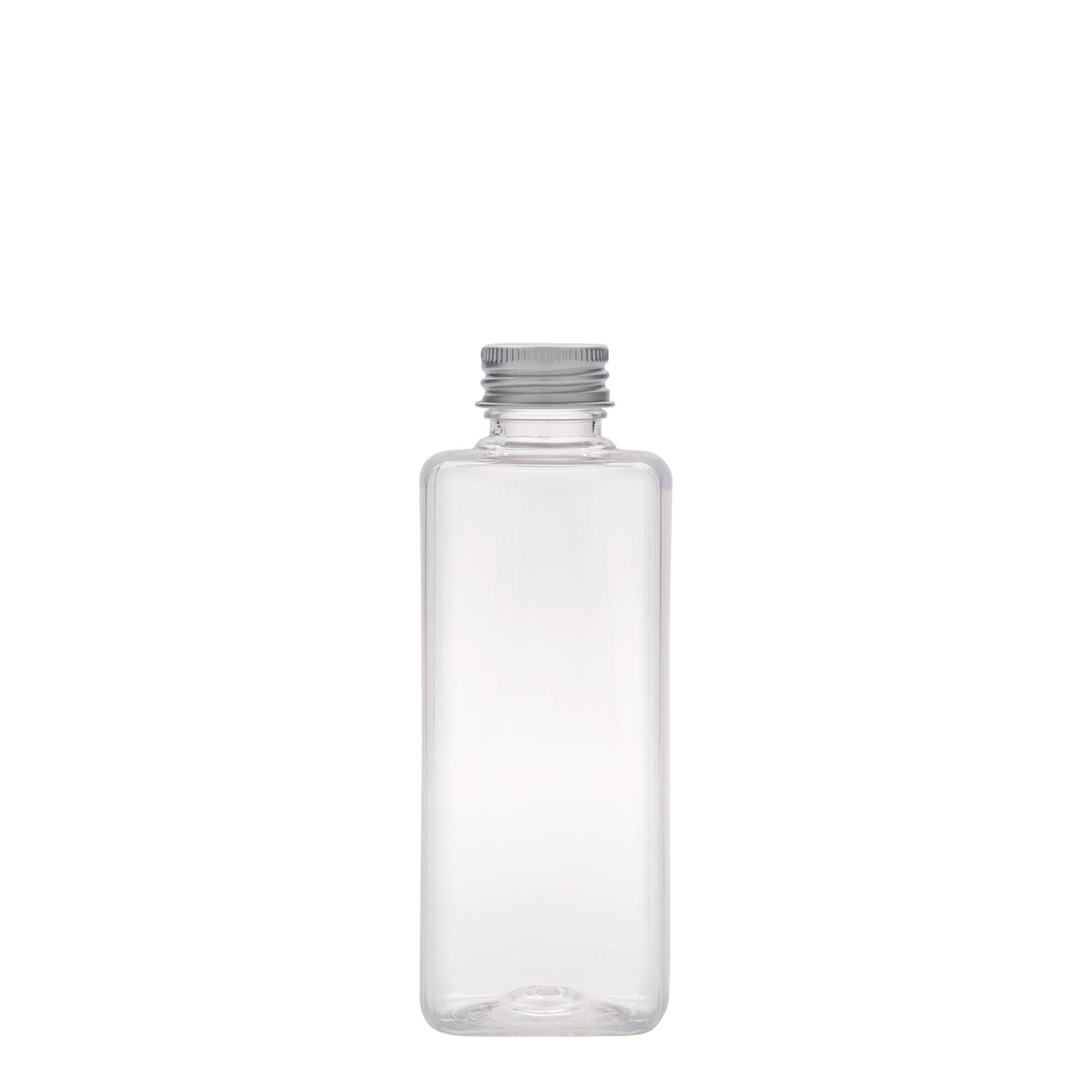 200 ml PET-flaske 'Karl', kvadratisk, plastik, munding: 24/410