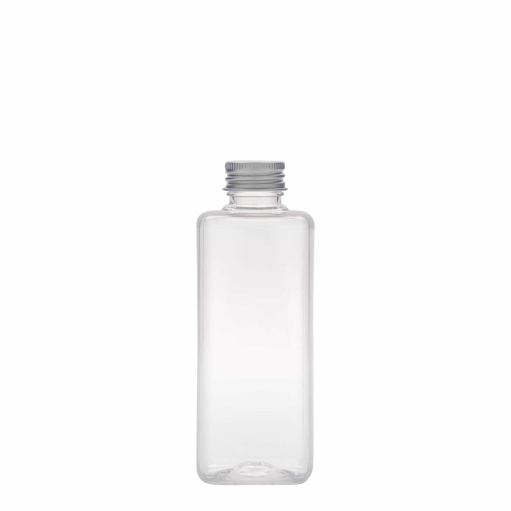 200 ml PET-flaske 'Karl', kvadratisk, plastik, munding: 24/410