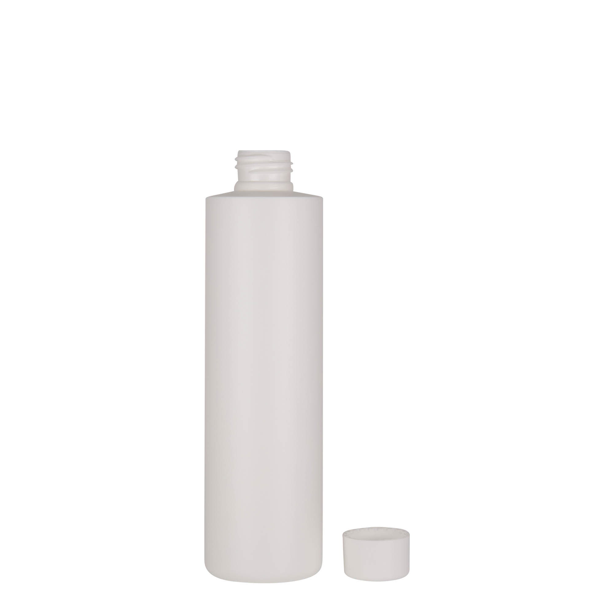 250 ml plastflaske 'Pipe', grøn HDPE, hvid, åbning: 24/410 250 ml plastflaske 'Pipe', grøn HDPE, hvid, åbning: 24/410