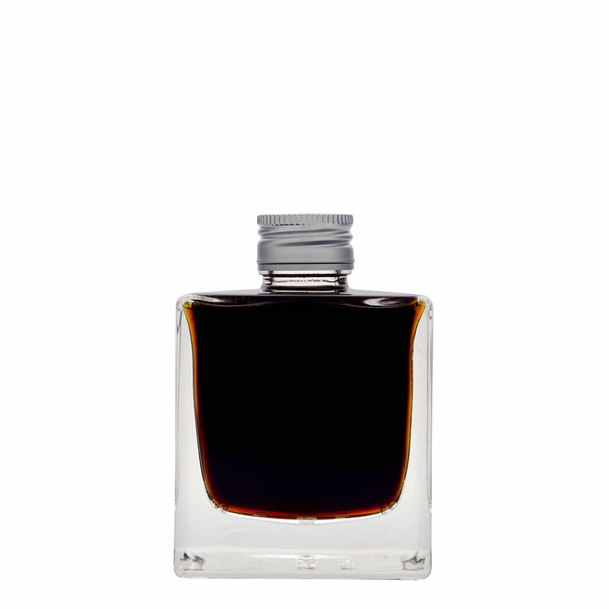 200 ml glasflaske 'Cube', kvadratisk, åbning: PP 28