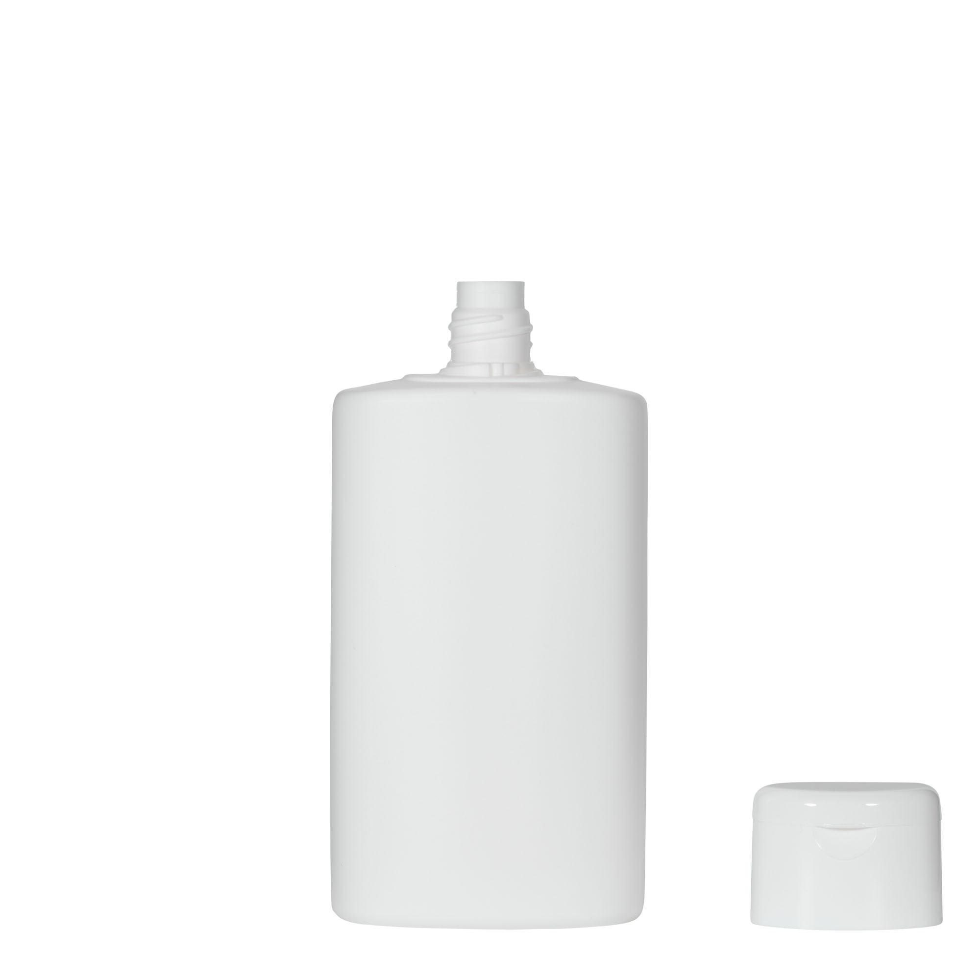 250 ml plastikflaske 'Indy', oval, HDPE, hvid, åbning: skruelåg
