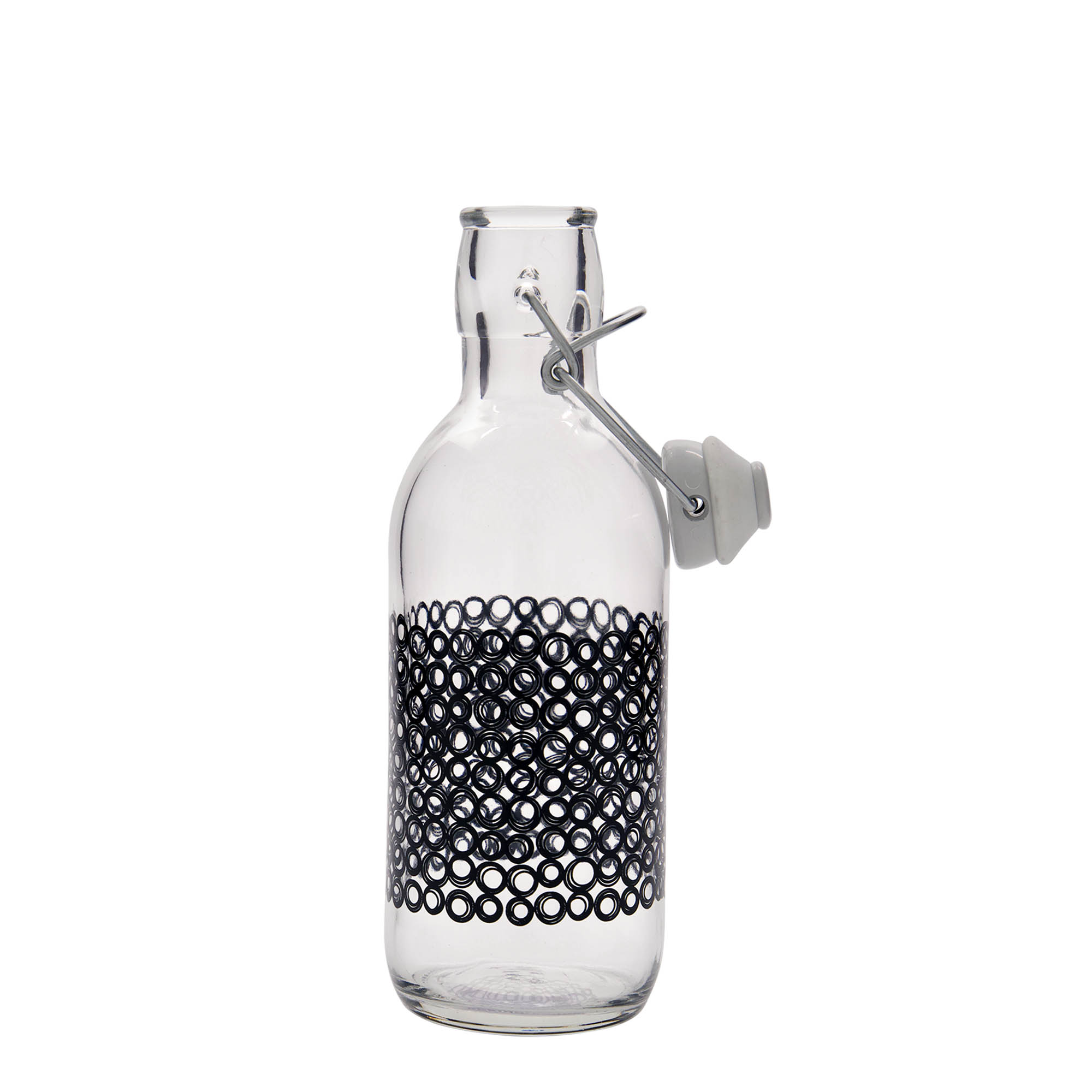 500 ml glasflaske 'Emilia', motiv: Circola nero, munding: patentprop