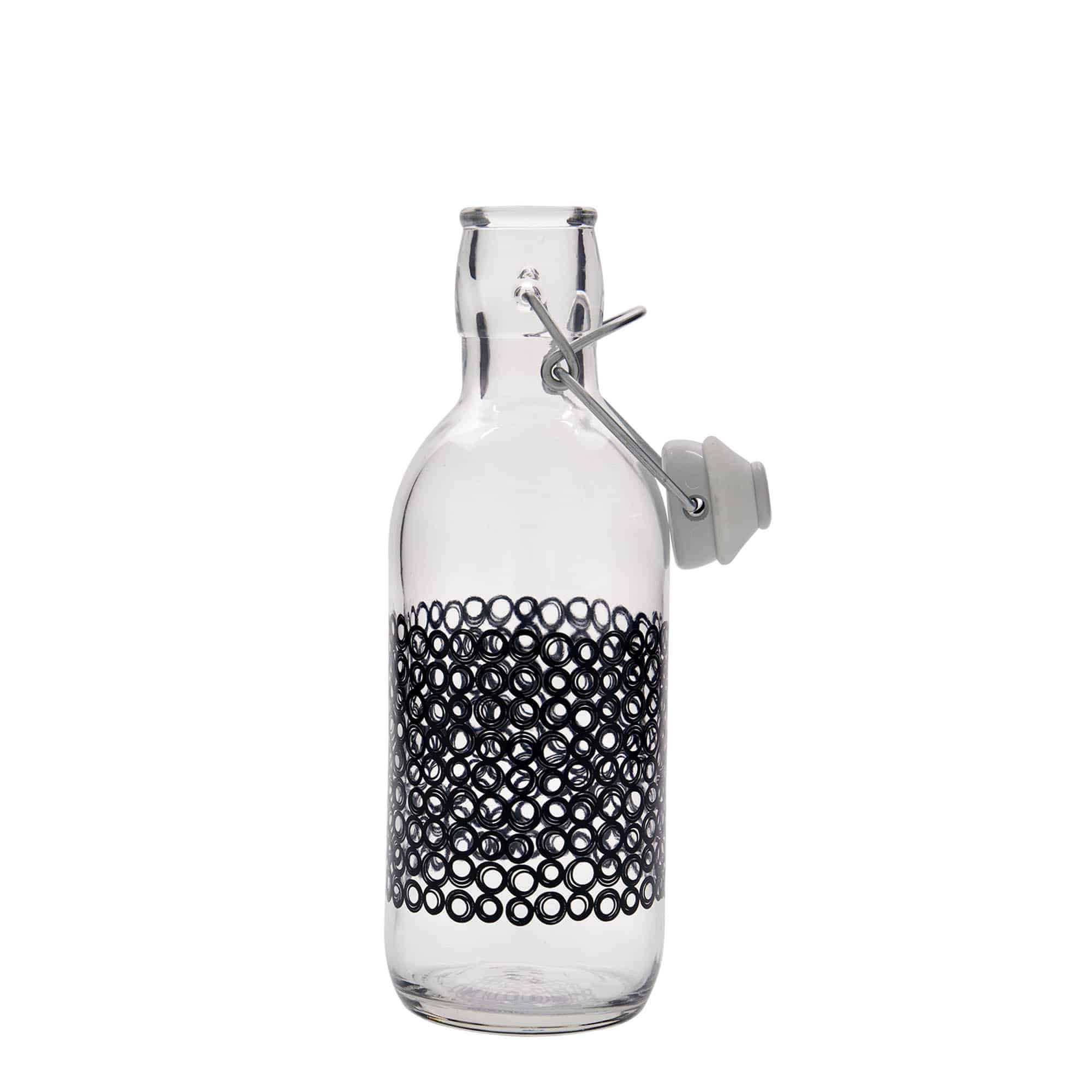 500 ml glasflaske 'Emilia', motiv: Circola nero, munding: patentprop