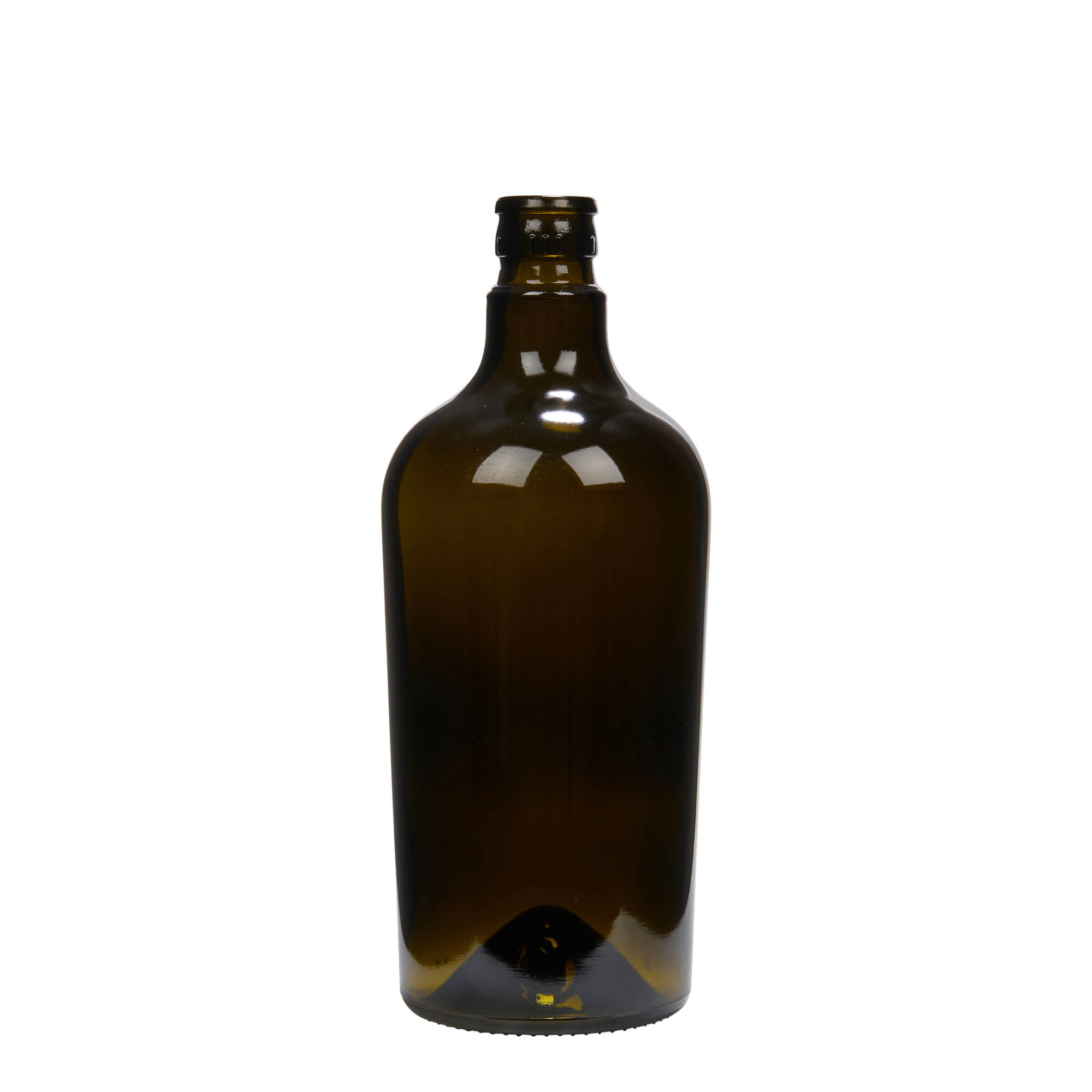 750 ml eddike-/olieflaske 'Oleum', glas, antikgrøn, munding: DOP