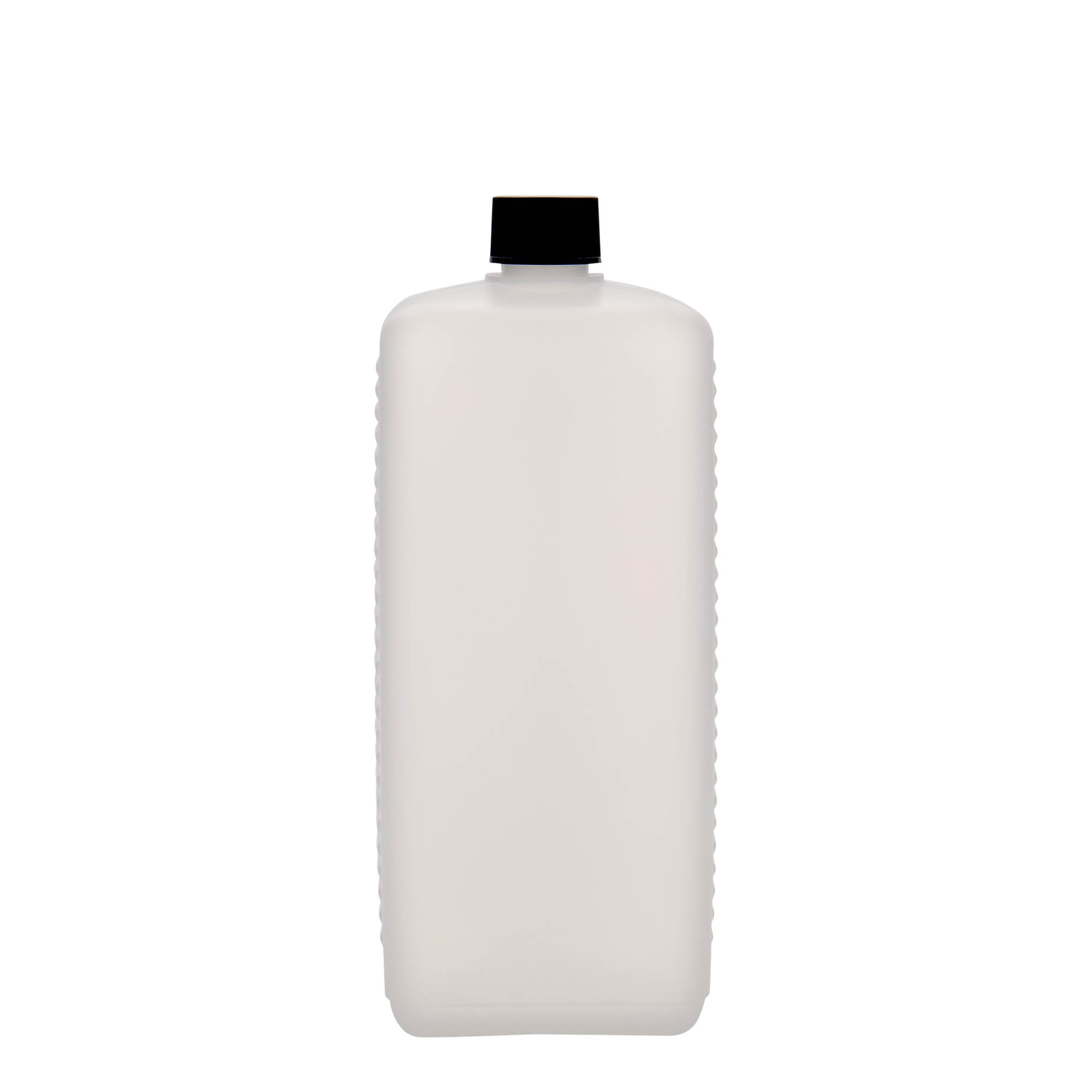 1.000 ml kande, rektangulær, HDPE-plast, natur, åbning: DIN 25 EPE