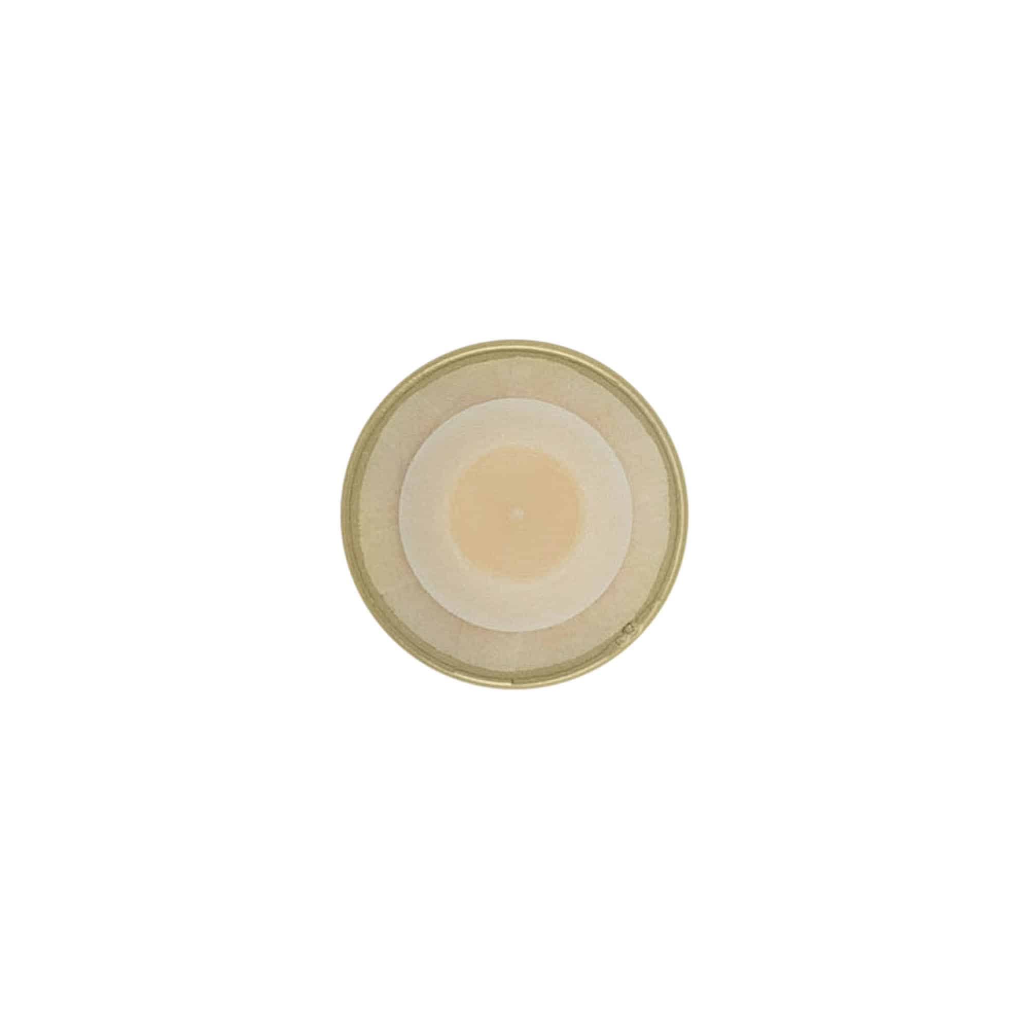 Grebskork 19 mm, plastik, guld, til munding: Kork
