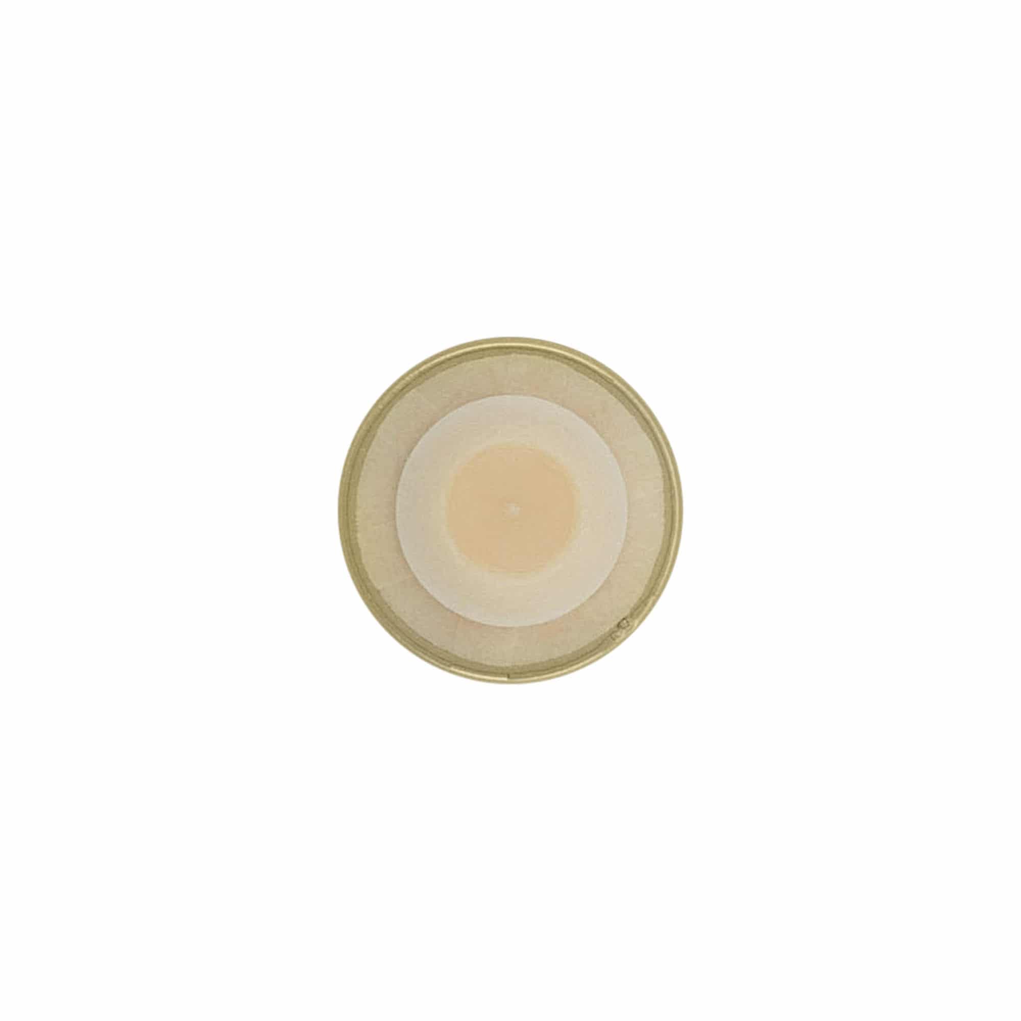 Grebskork 19 mm, plastik, guld, til munding: Kork