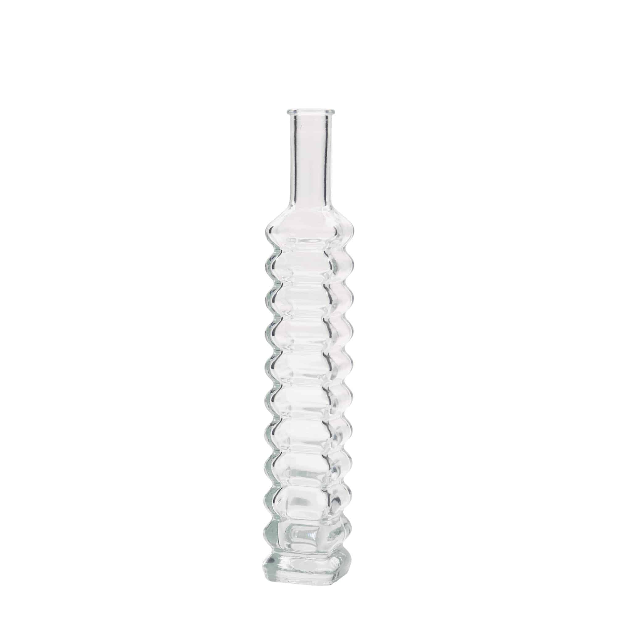 100 ml glasflaske 'Roma', firkantet, åbning: kork