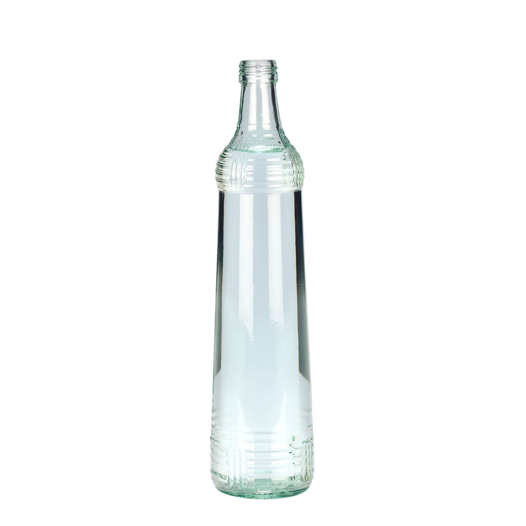 700 ml glasflaske vodka Zwiebelturm, munding: PP 28