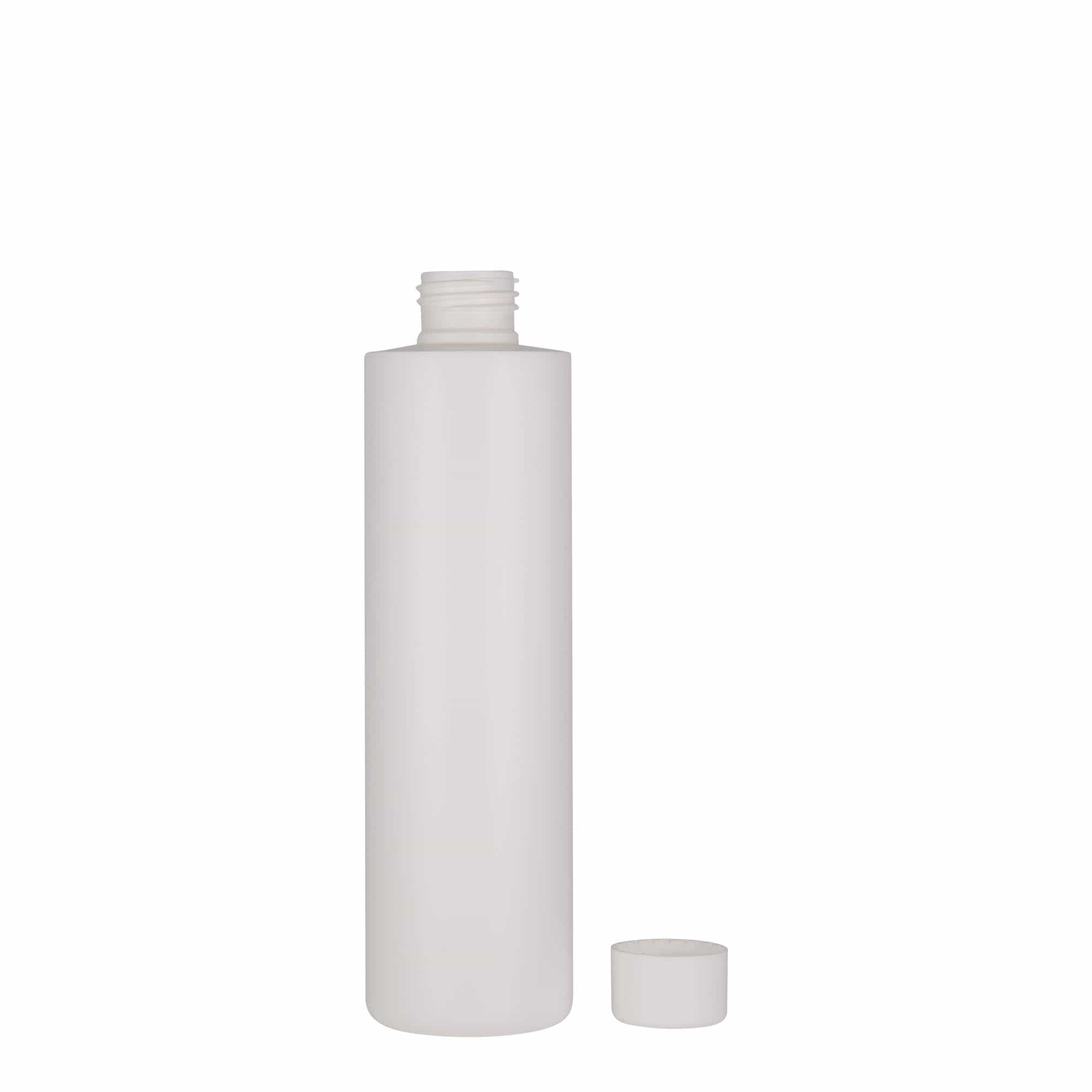 250 ml plastflaske »Pipe«, HDPE, hvid, åbning: 24/410