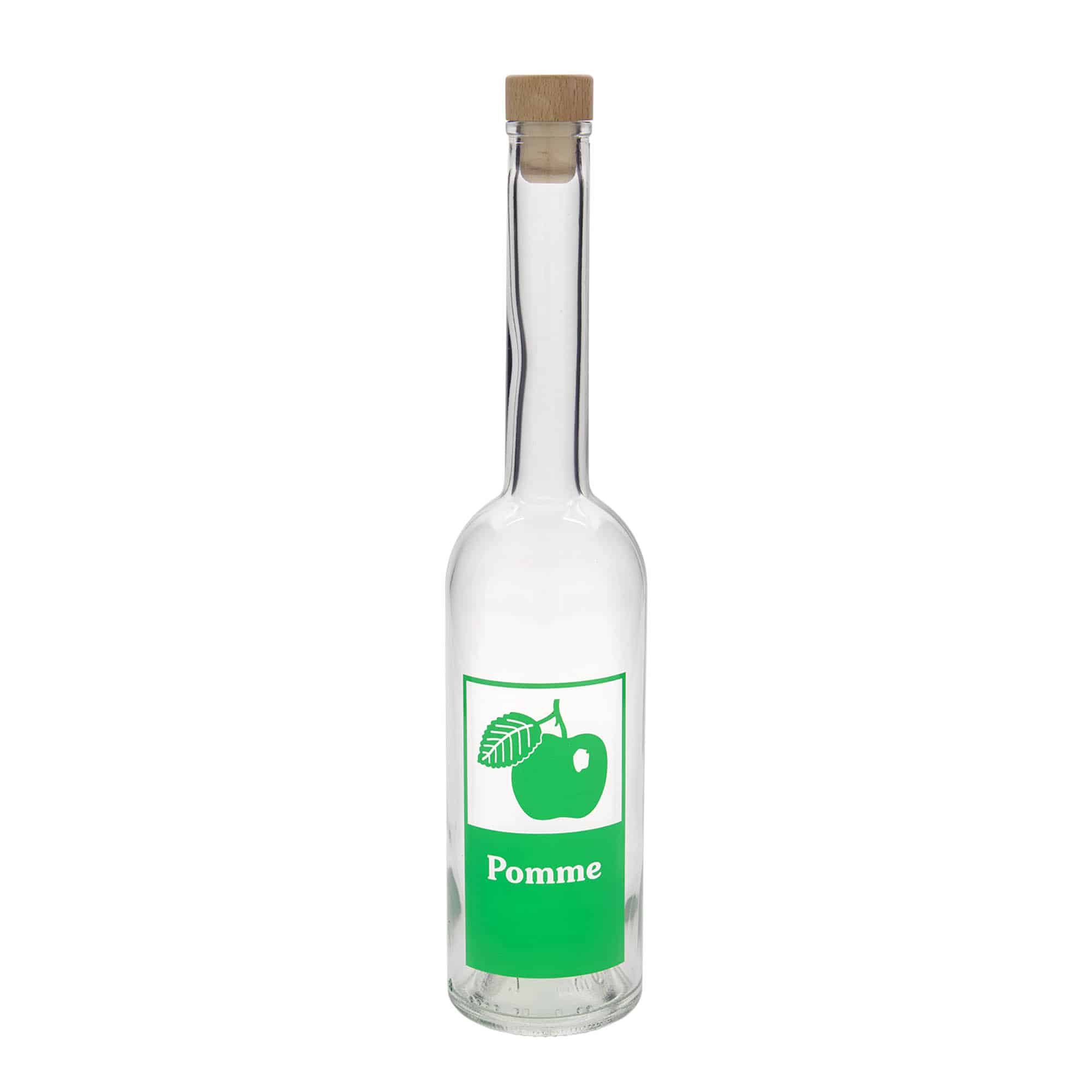 500 ml glasflaske »Opera«, motiv: Pomme, åbning: kork
