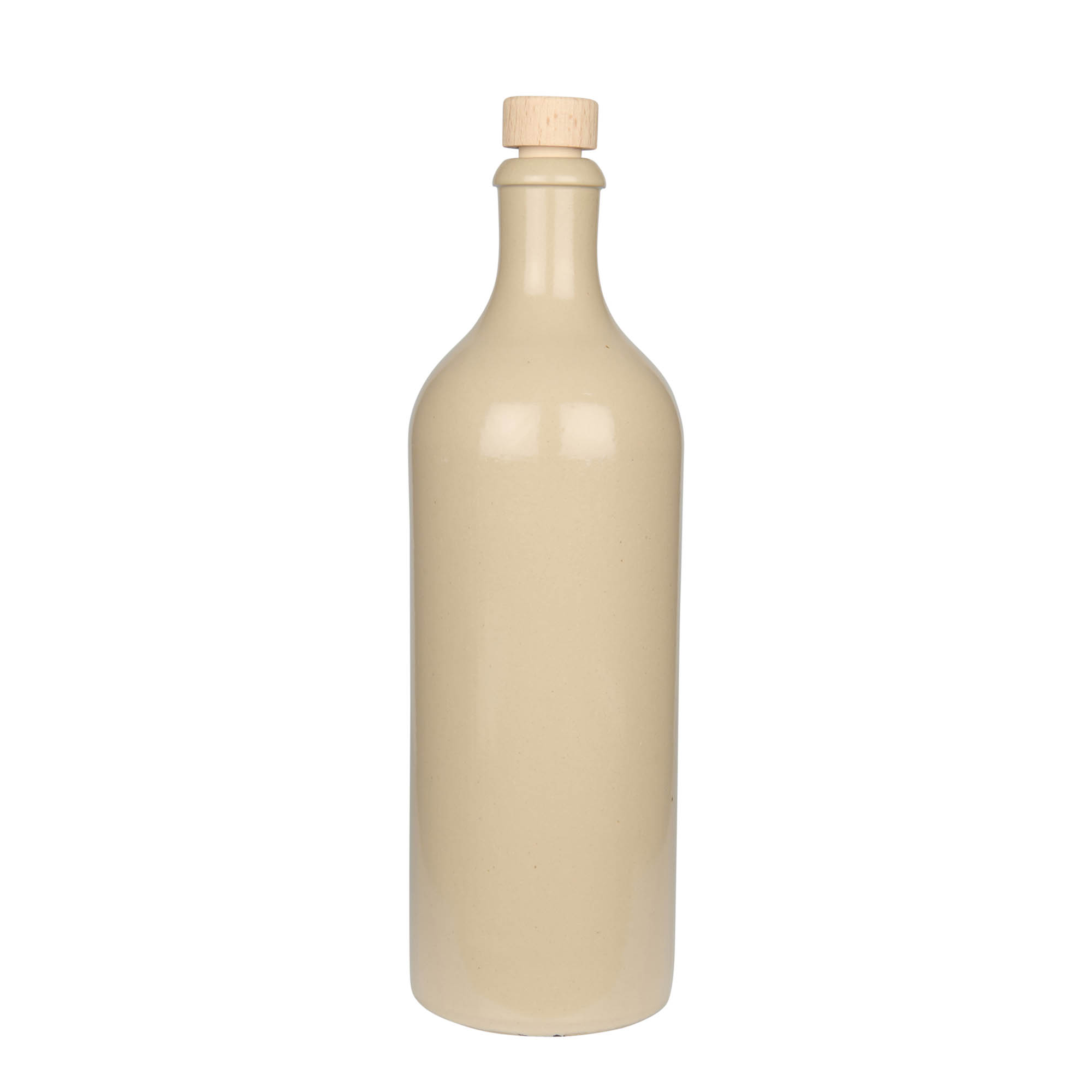 750 ml tonkrukke, stentøj, beige, åbning: kork