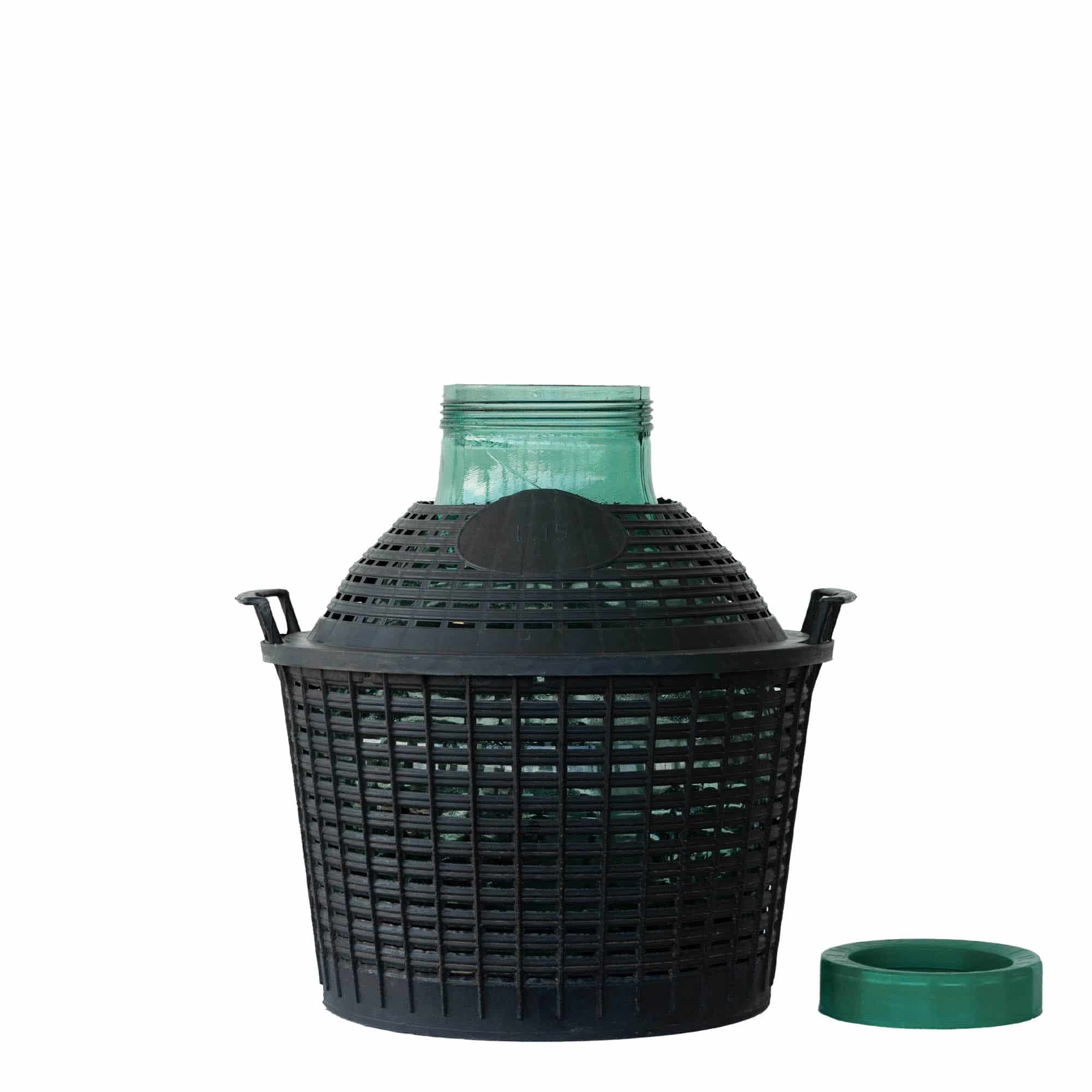 15 l ballonflaske, bredhalset, glas, åbning: Skruelåg