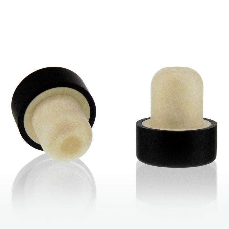 Håndtagprop 19 mm, plast, sort, til munding: prop Håndtagprop 19 mm, plast, sort, til munding: prop