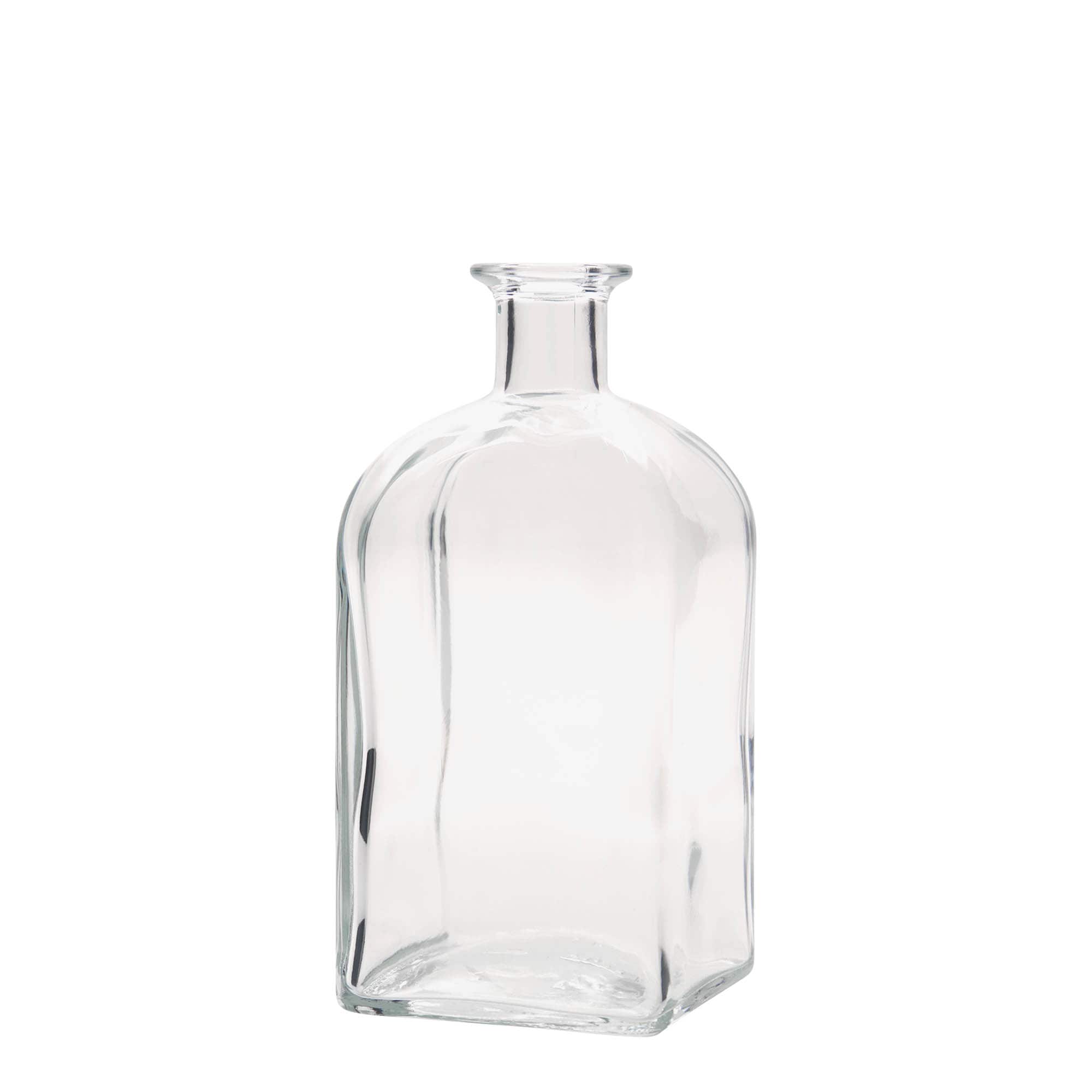 700 ml glasflaske apoteker Carré, firkantet, åbning: kork