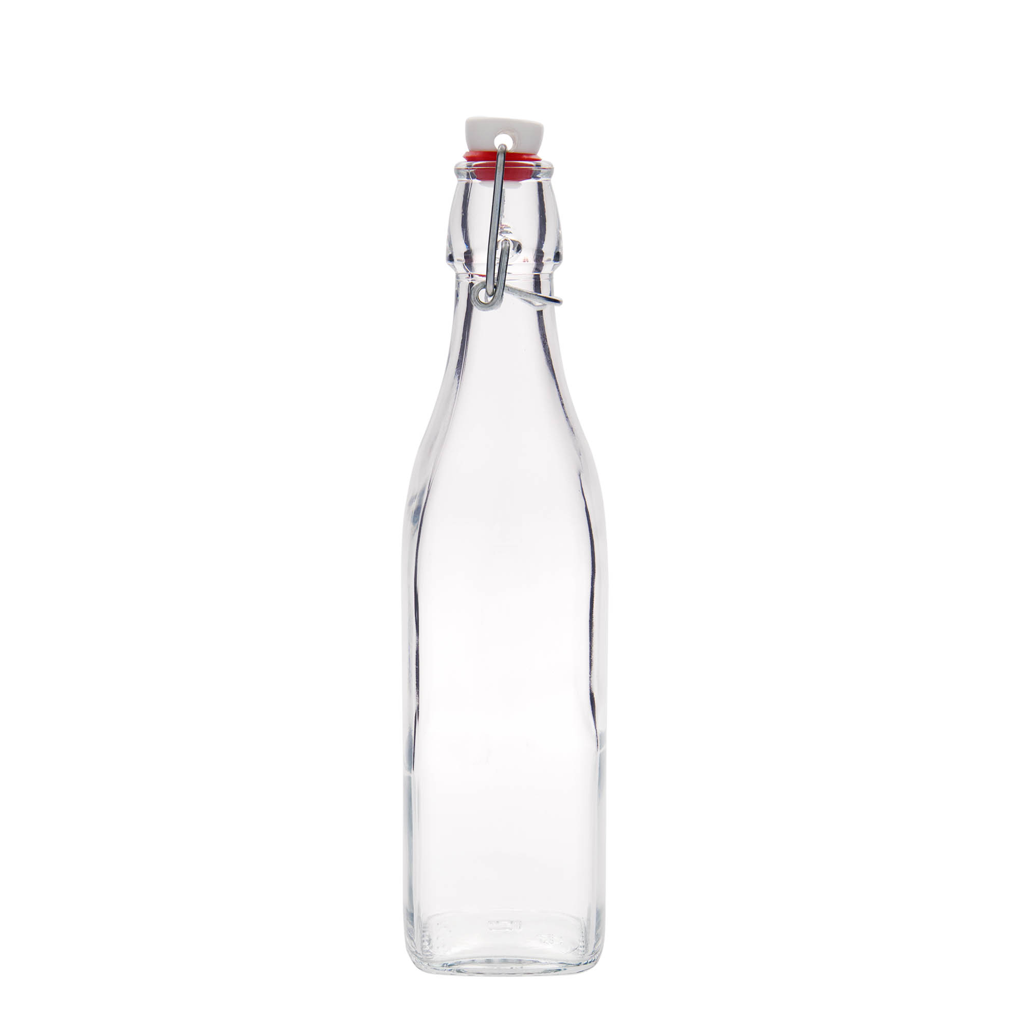 500 ml glasflaske »Swing, firkantet, åbning: klemme lukning