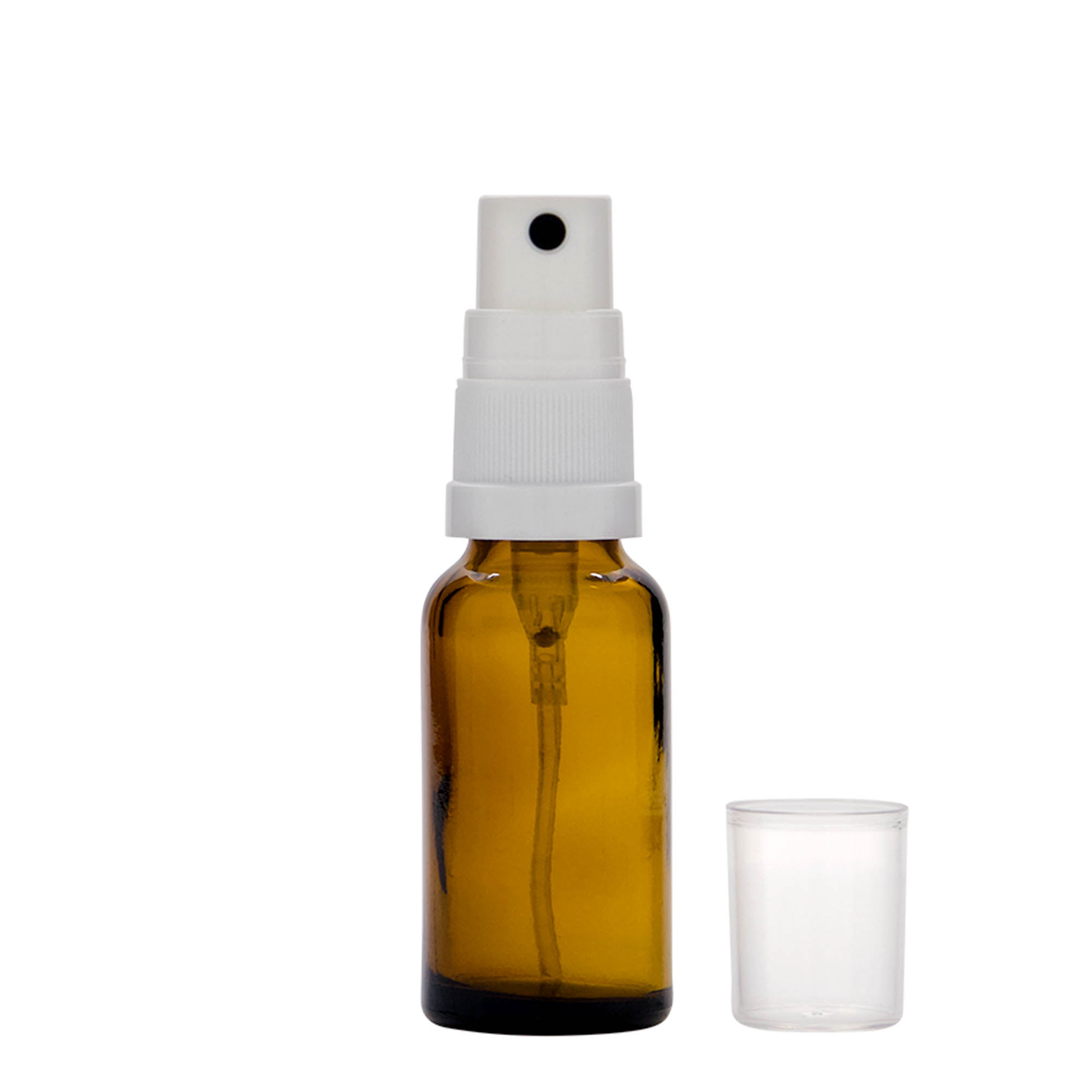 20 ml sprayflaske medicin, glas, brun, munding: DIN 18