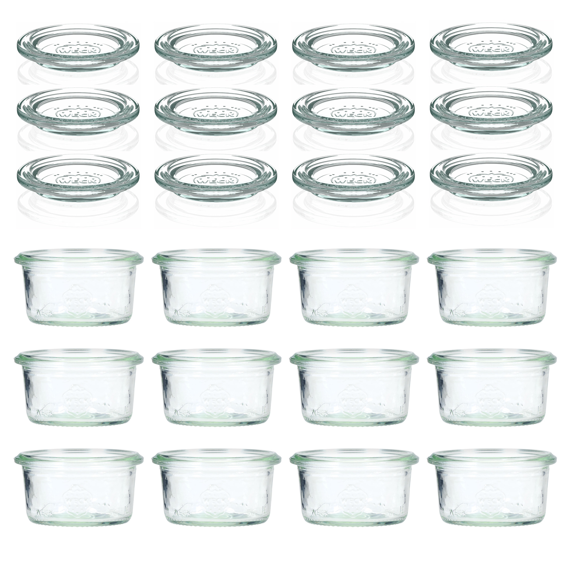 12x 50 ml WECK-sturzglas med glaslåg RR 60