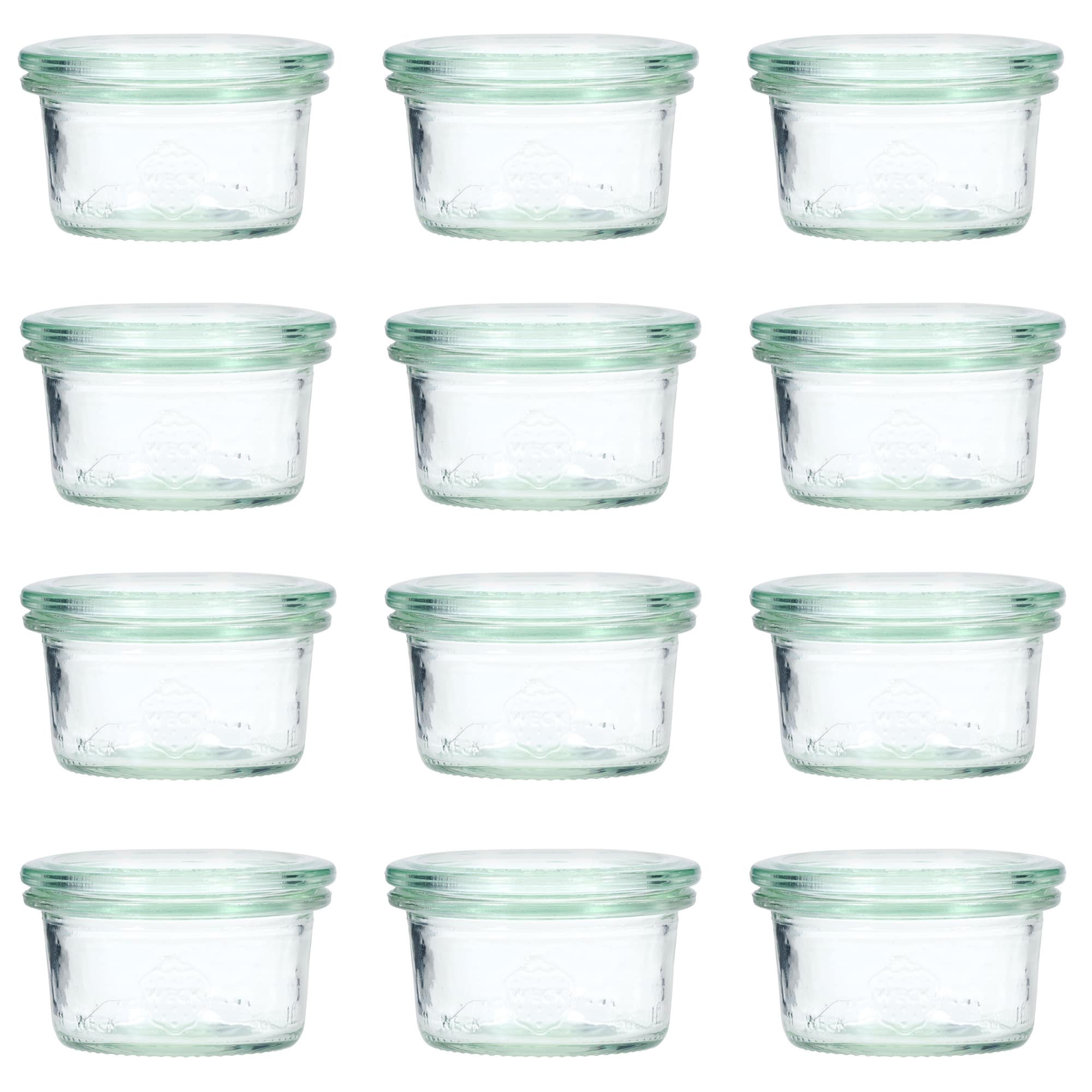 12x 50 ml WECK-sturzglas med glaslåg RR 60